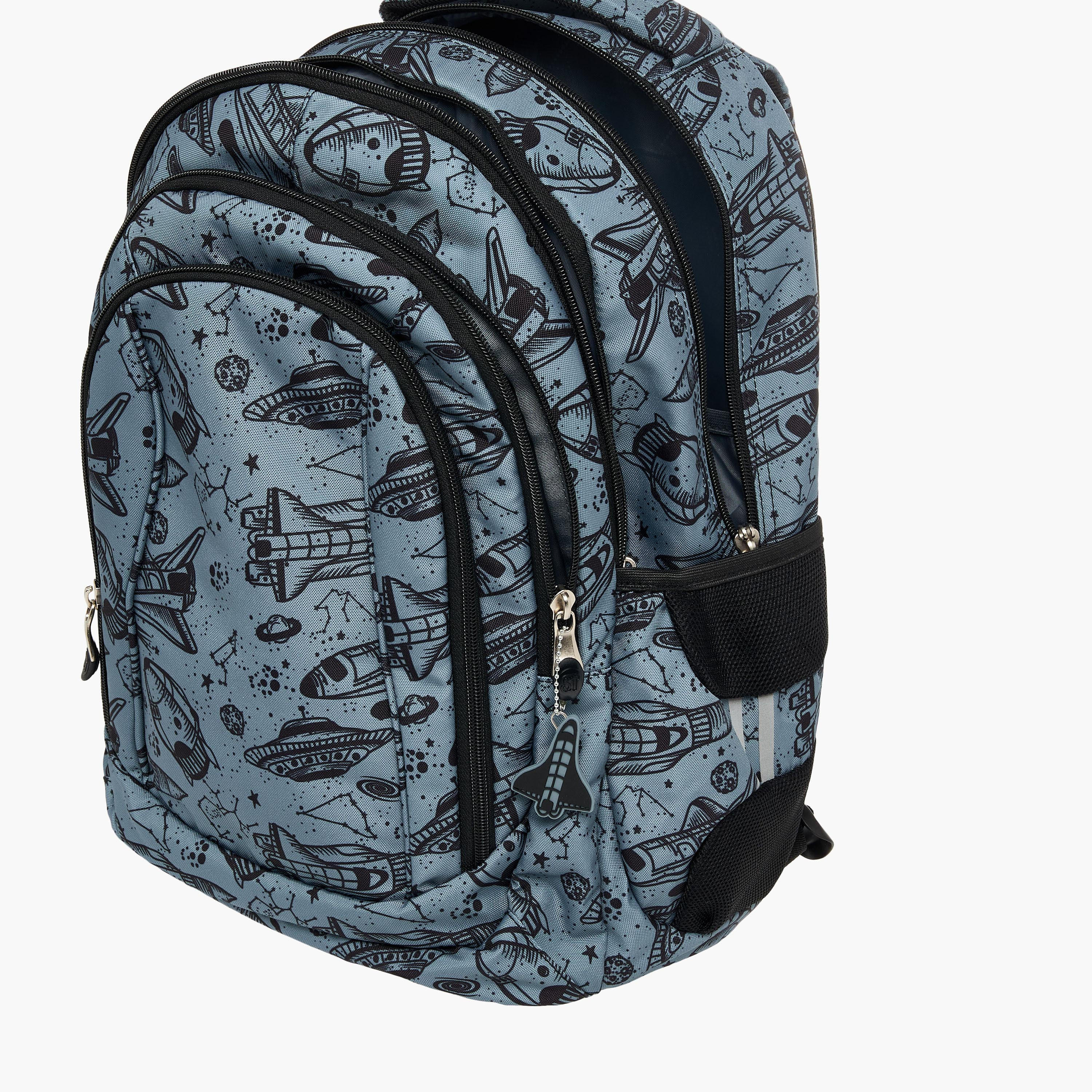شنطة ظهر بطبعات فضاء وحمّالات كتف قابلة للتعديل من سانت رايت - 30x20x45 سم-school-bagsandbackpacks-backpacks-image-9