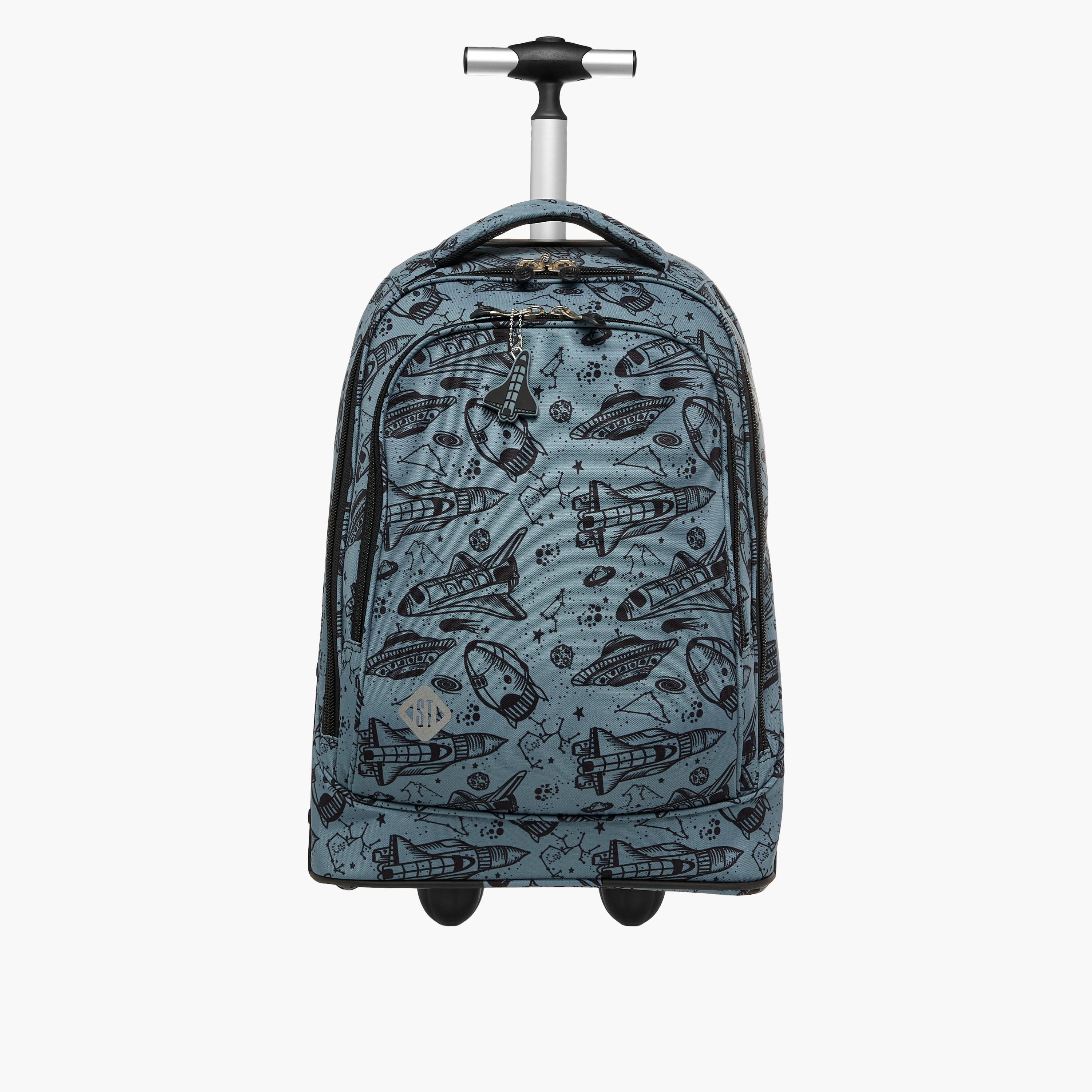 St.Right Space Trolley Bag for Boys 8-13 Years with Retractable Handle -school-bagsandbackpacks-trolleybags-image-1
