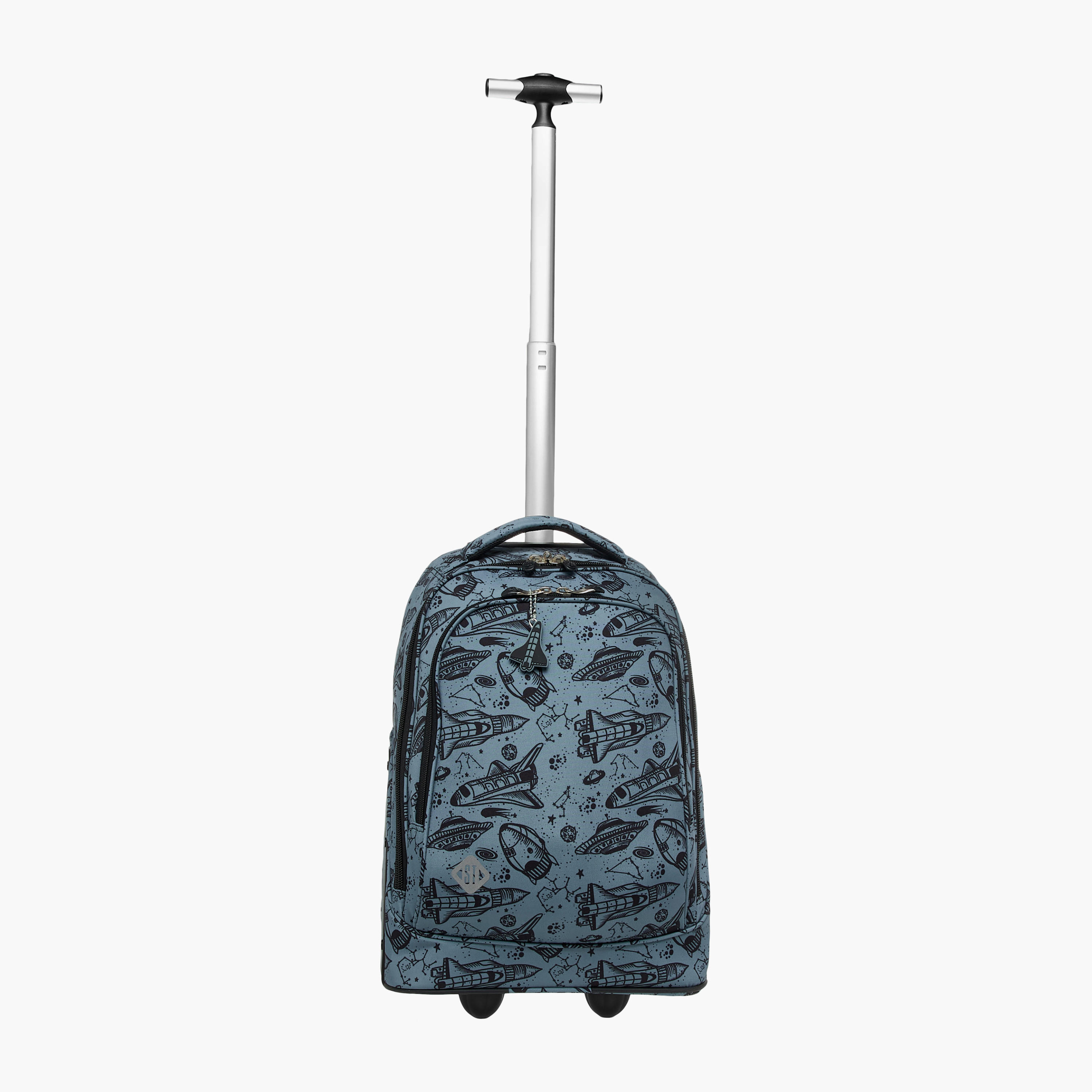 St.Right Space Trolley Bag for Boys 8-13 Years with Retractable Handle -school-bagsandbackpacks-trolleybags-image-2