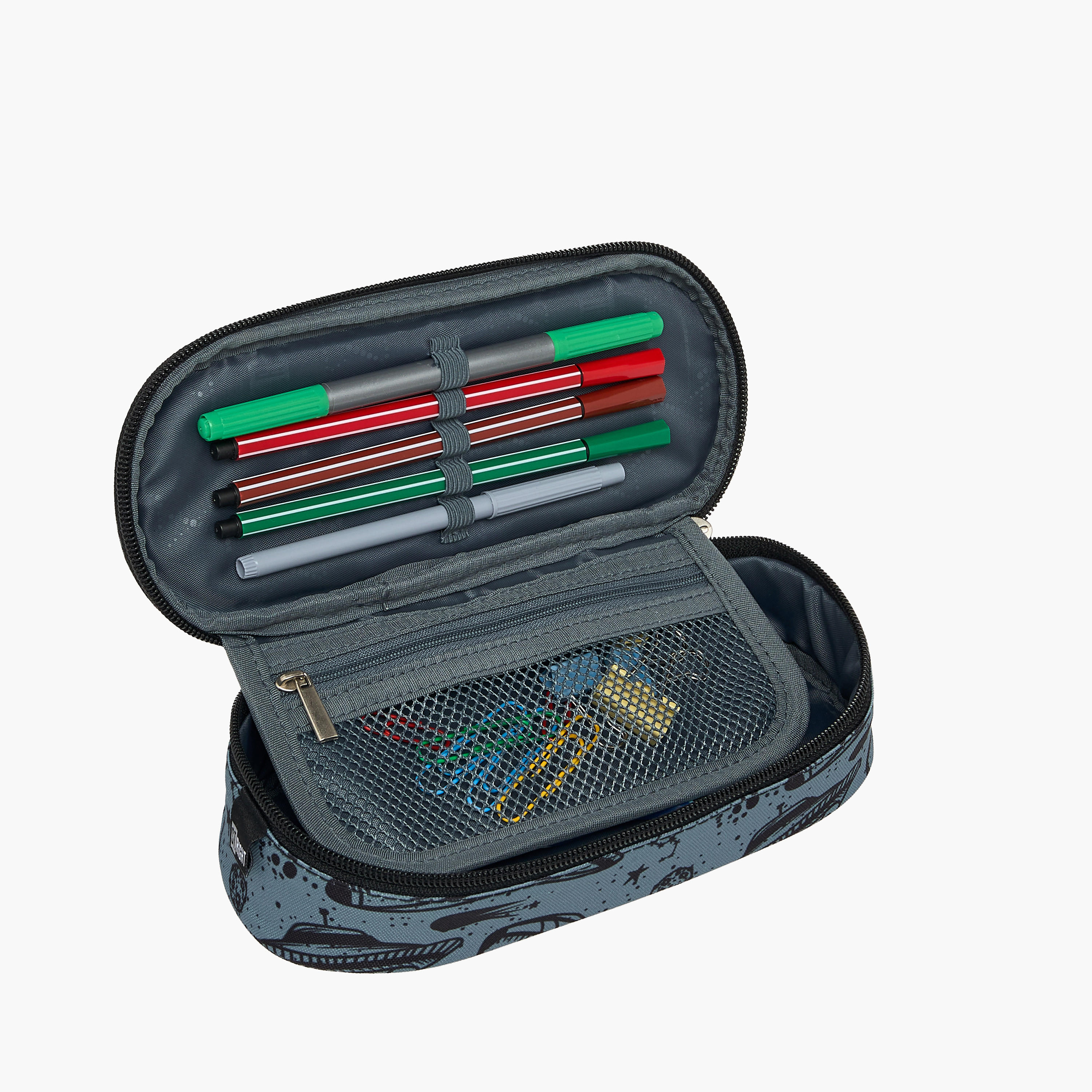 St.Right Space Print Pencil Case with Zip Closure-school-stationery-pencilcases-image-5