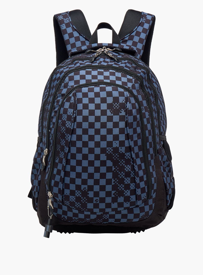 St.Right Checked 18-inch Backpack with Adjustable Straps and Zip Closure - 30x20x45 cms-school-bagsandbackpacks-backpacks-image-1