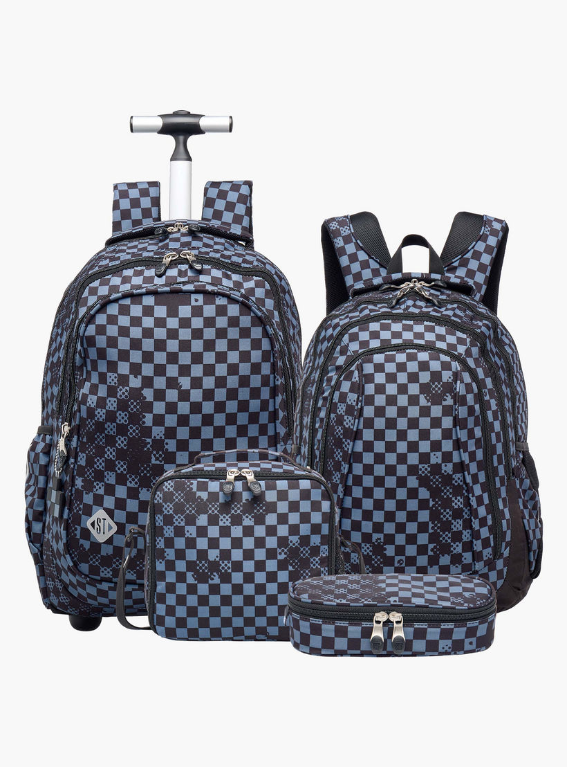 St.Right Checked 18-inch Backpack with Adjustable Straps and Zip Closure - 30x20x45 cms-school-bagsandbackpacks-backpacks-image-12
