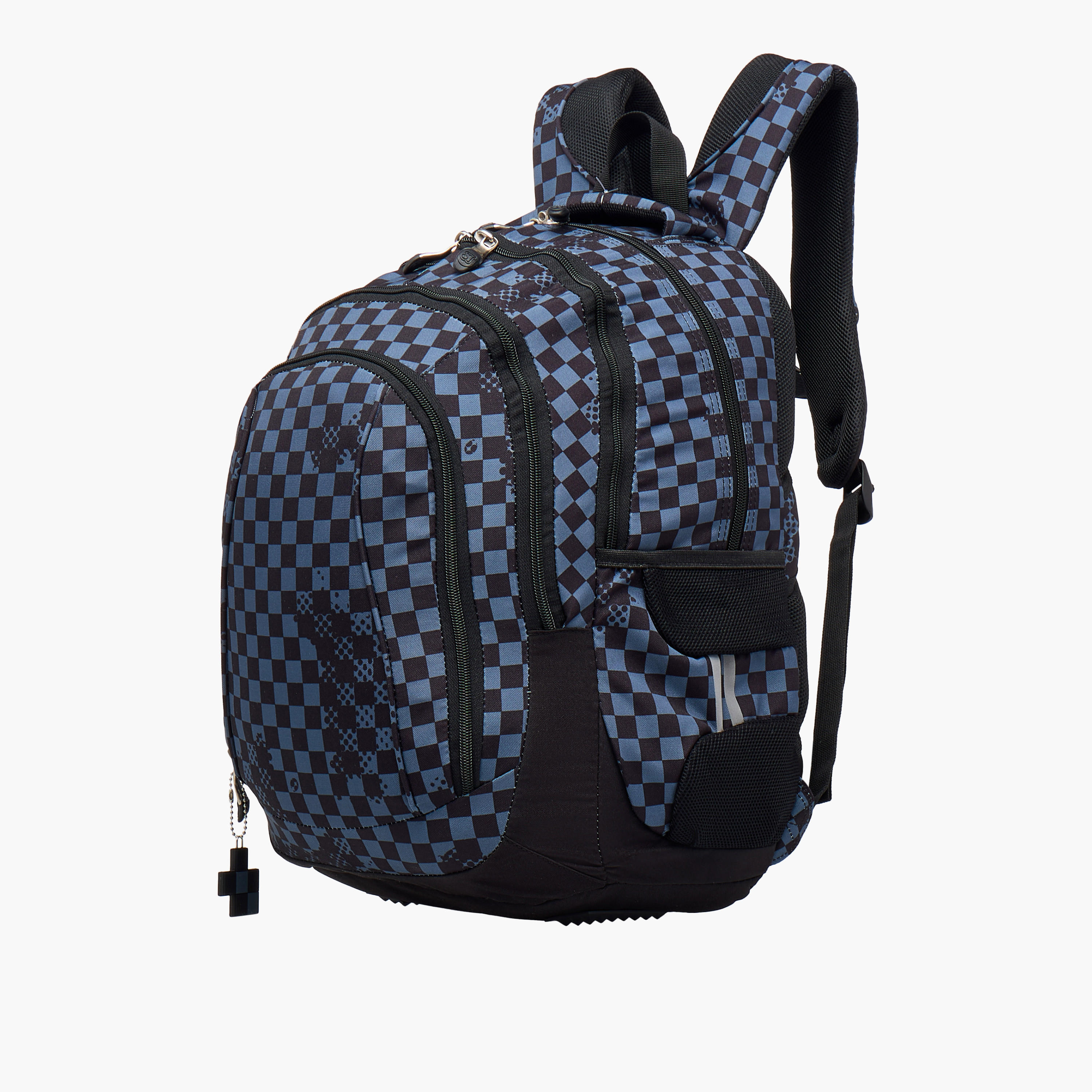 St.Right Checked 18-inch Backpack with Adjustable Straps and Zip Closure - 30x20x45 cms-school-bagsandbackpacks-backpacks-image-4