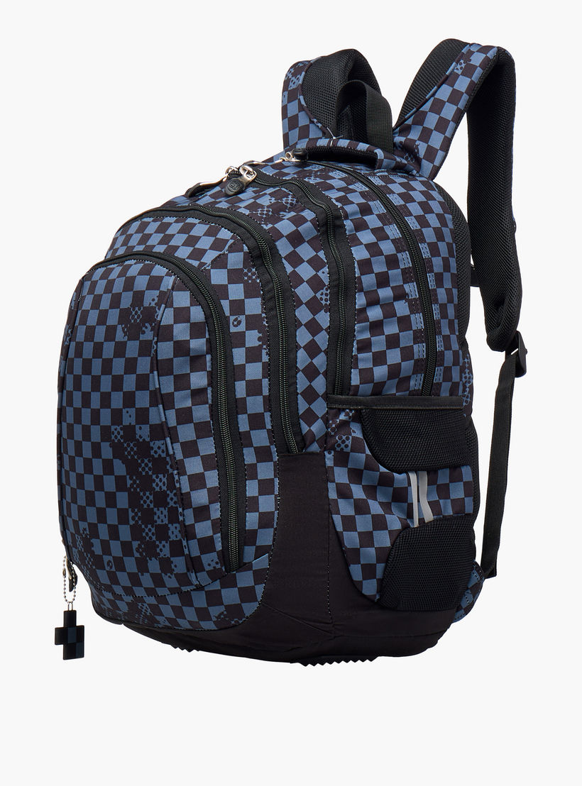 St.Right Checked 18-inch Backpack with Adjustable Straps and Zip Closure - 30x20x45 cms-school-bagsandbackpacks-backpacks-image-4