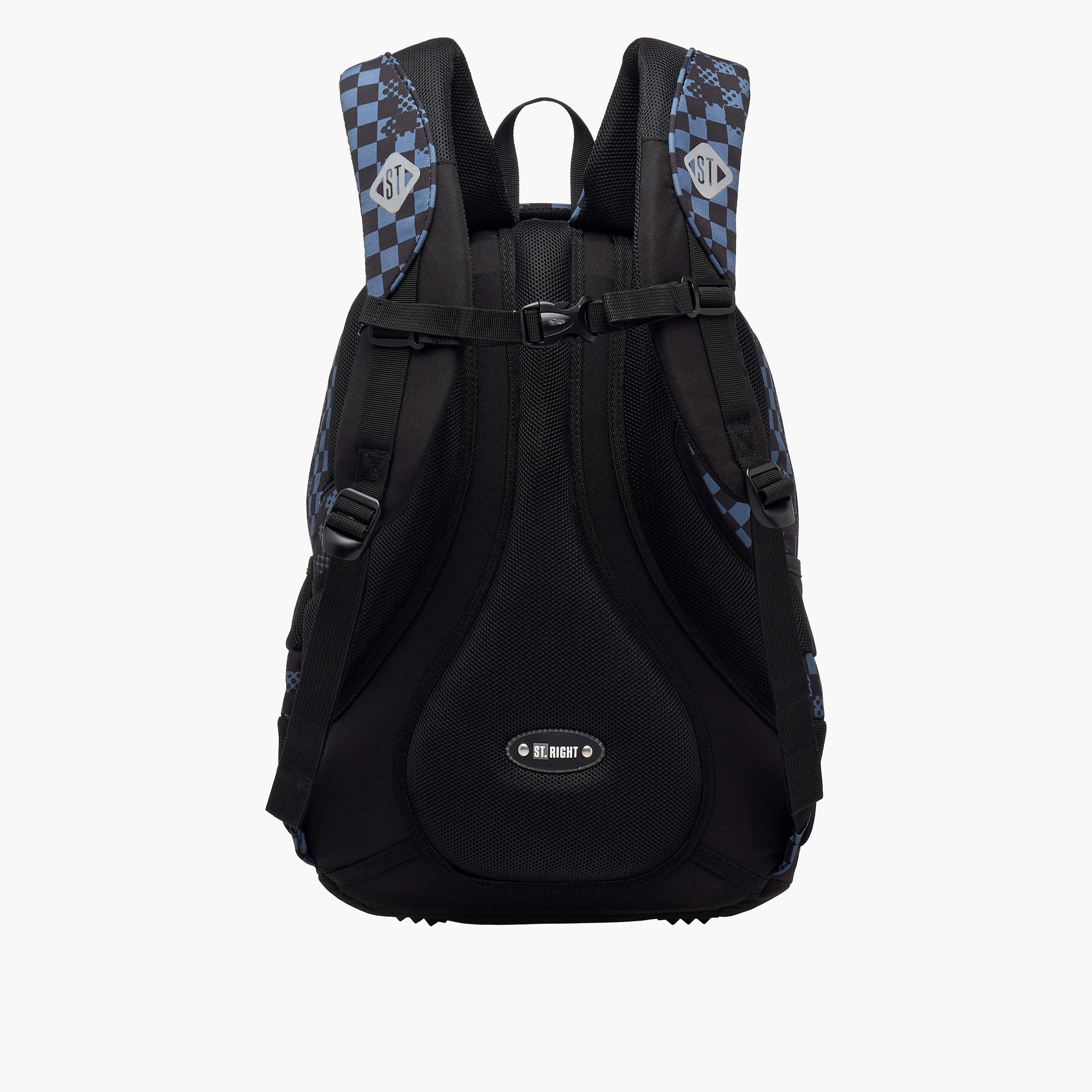 St.Right Checked 18-inch Backpack with Adjustable Straps and Zip Closure - 30x20x45 cms-school-bagsandbackpacks-backpacks-image-6