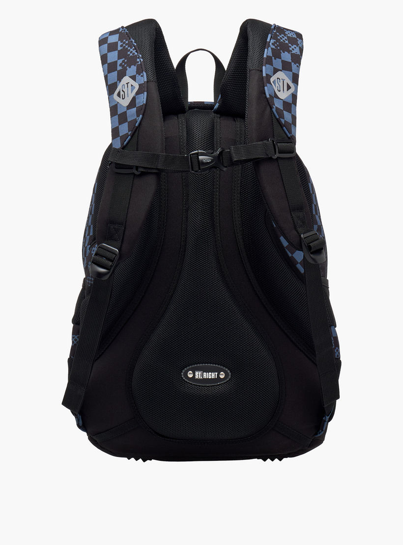 St.Right Checked 18-inch Backpack with Adjustable Straps and Zip Closure - 30x20x45 cms-school-bagsandbackpacks-backpacks-image-6