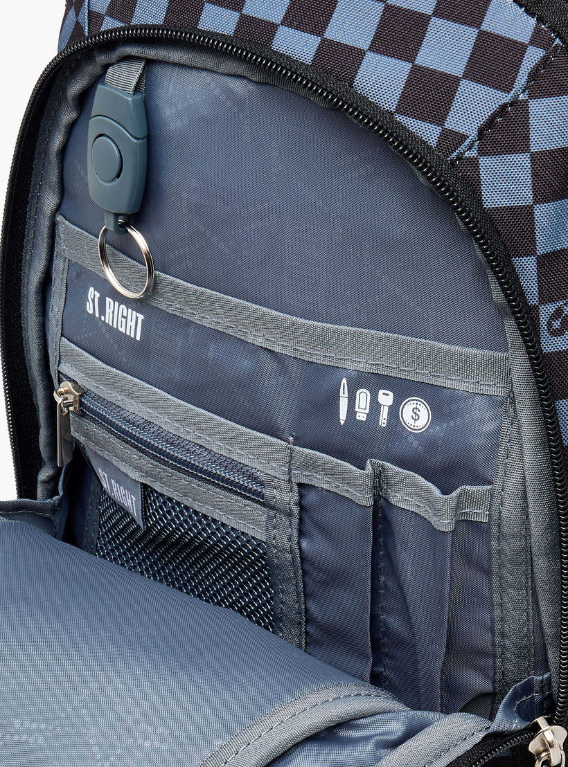 St.Right Checked 18-inch Backpack with Adjustable Straps and Zip Closure - 30x20x45 cms-school-bagsandbackpacks-backpacks-image-9
