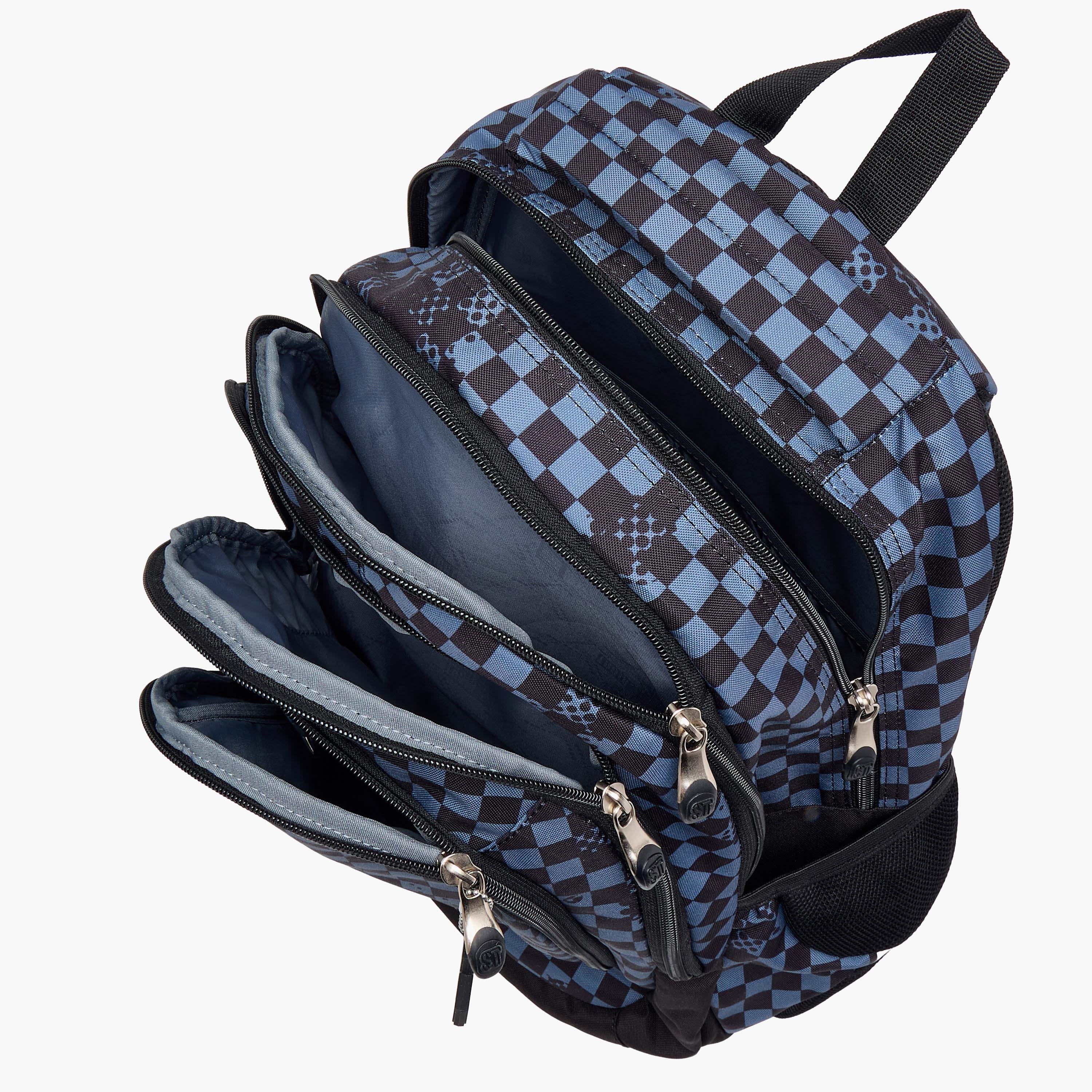 St.Right Checked 18-inch Backpack with Adjustable Straps and Zip Closure - 30x20x45 cms-school-bagsandbackpacks-backpacks-image-10