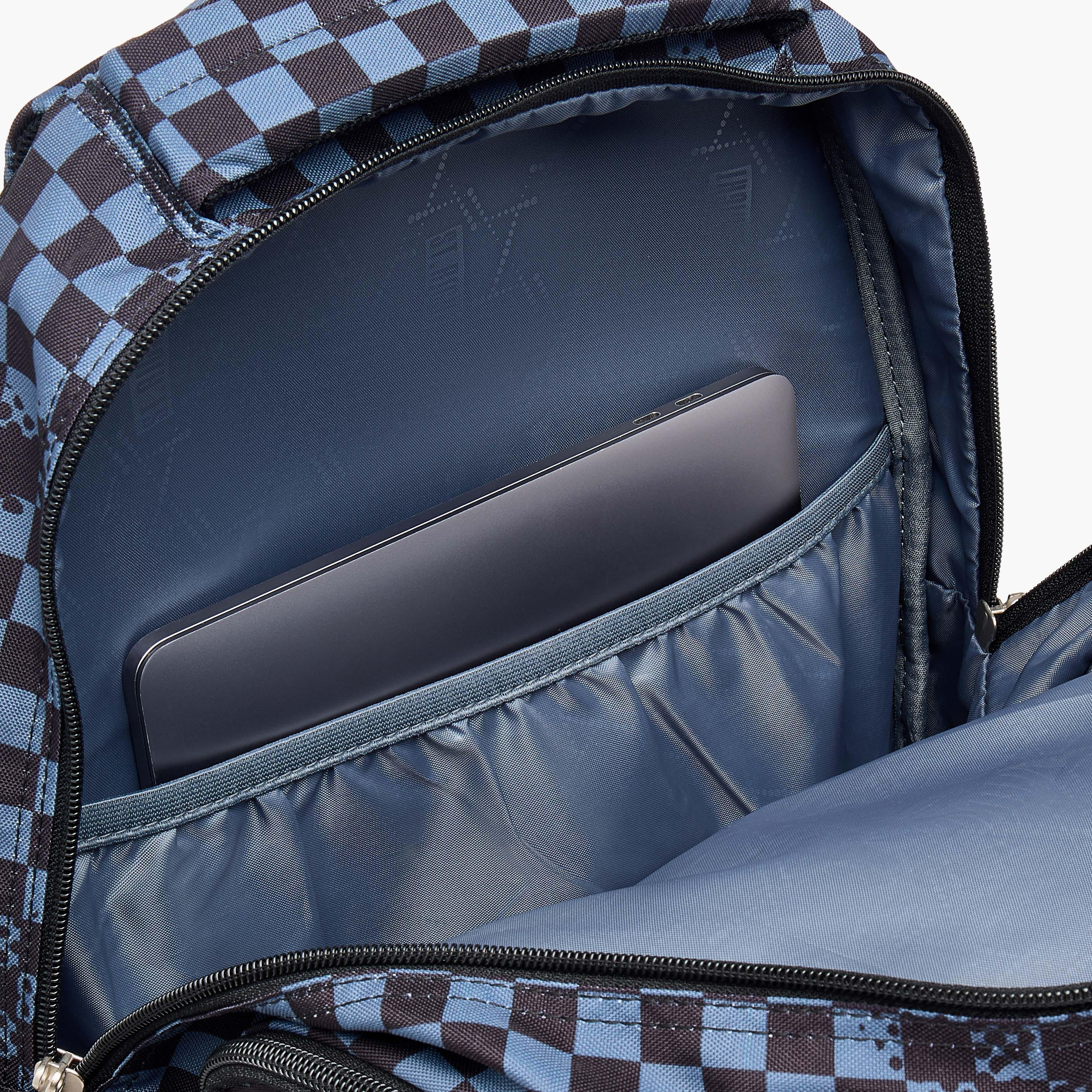 St.Right Checked 18-inch Backpack with Adjustable Straps and Zip Closure - 30x20x45 cms-school-bagsandbackpacks-backpacks-image-11
