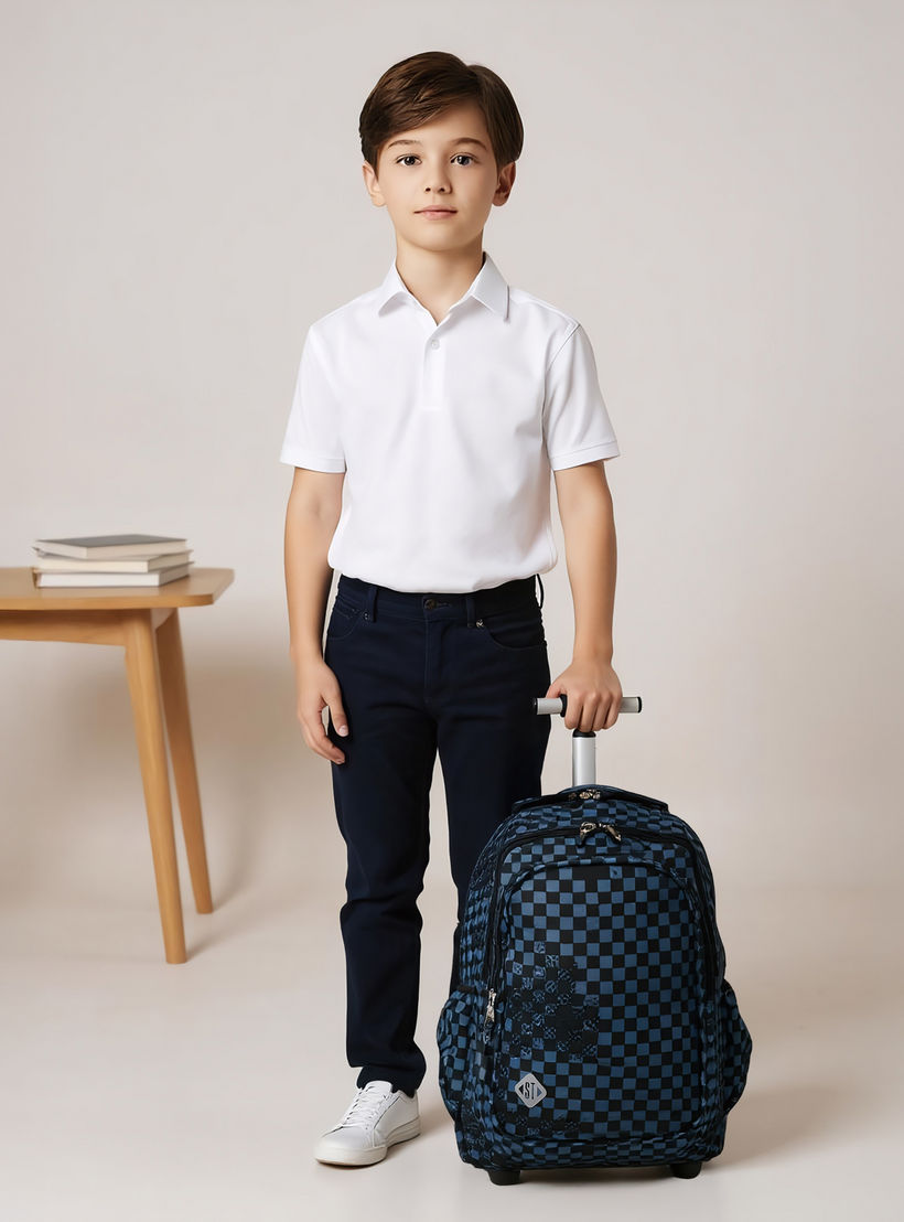 St.Right Shapes Trolley Bag for Boys 8-13 Years with Retractable Handle -school-bagsandbackpacks-trolleybags-image-2