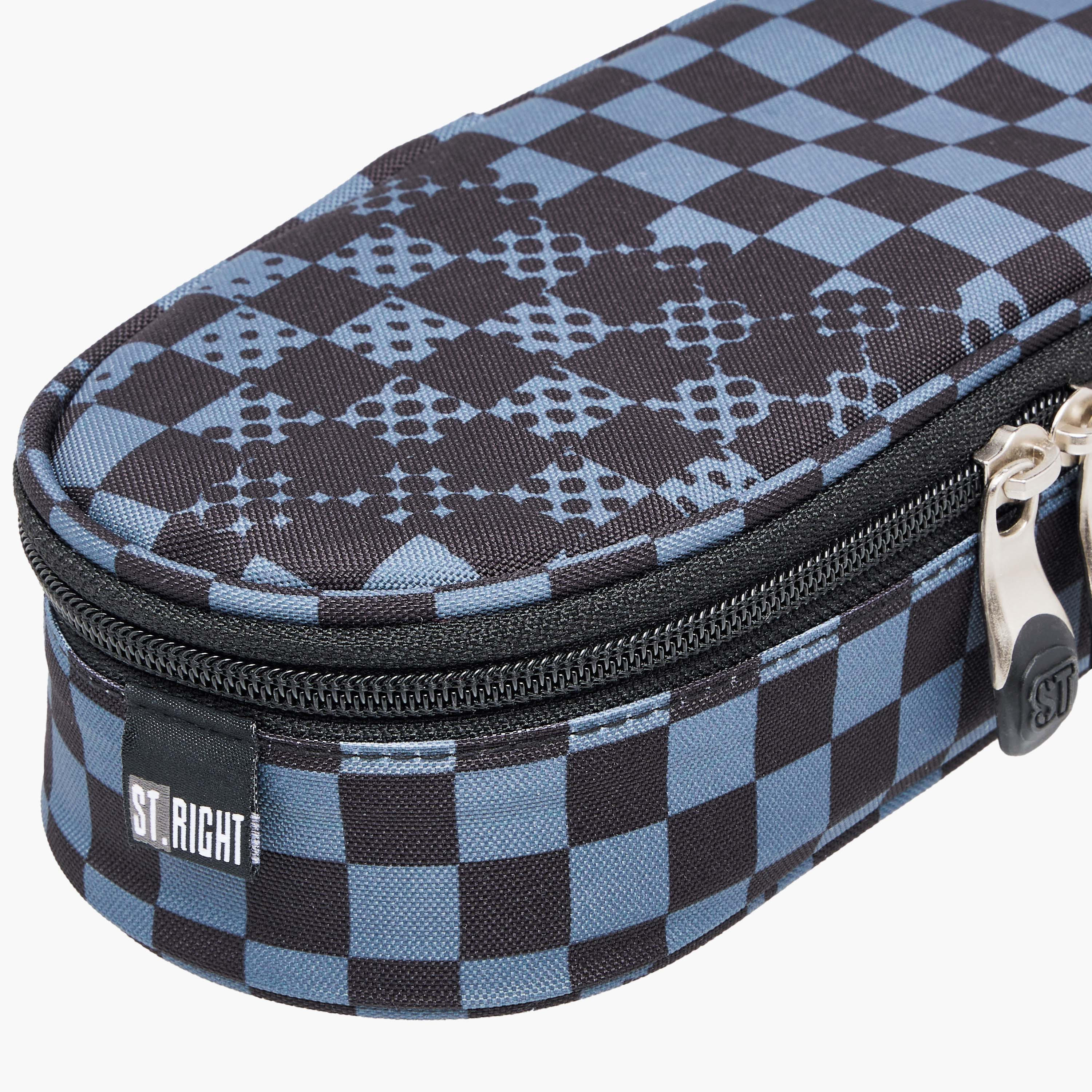 St.Right Chessboard Print Pencil Case with Zip Closure-school-stationery-pencilcases-image-4