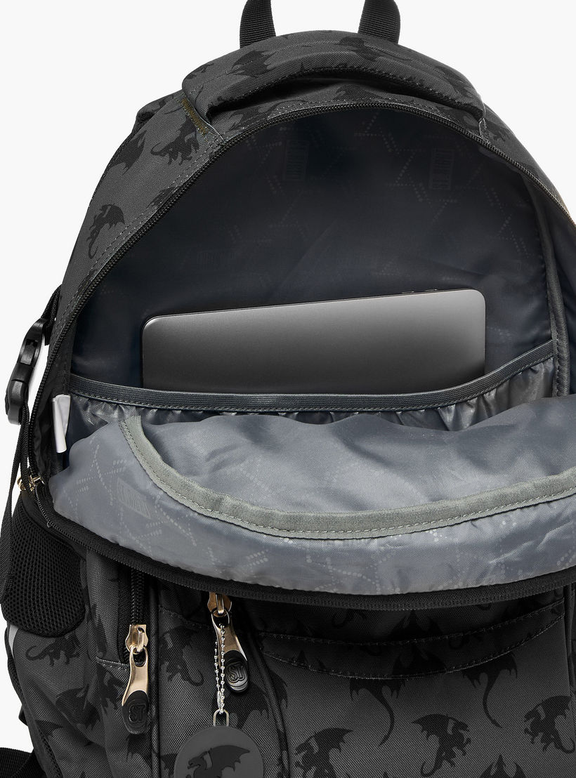 شنطة ظهر 18 بوصة بطبعات تنين مع حمالات كتف قابلة للتعديل من سانت رايت - 45x20x30 سم-school-bagsandbackpacks-backpacks-image-12