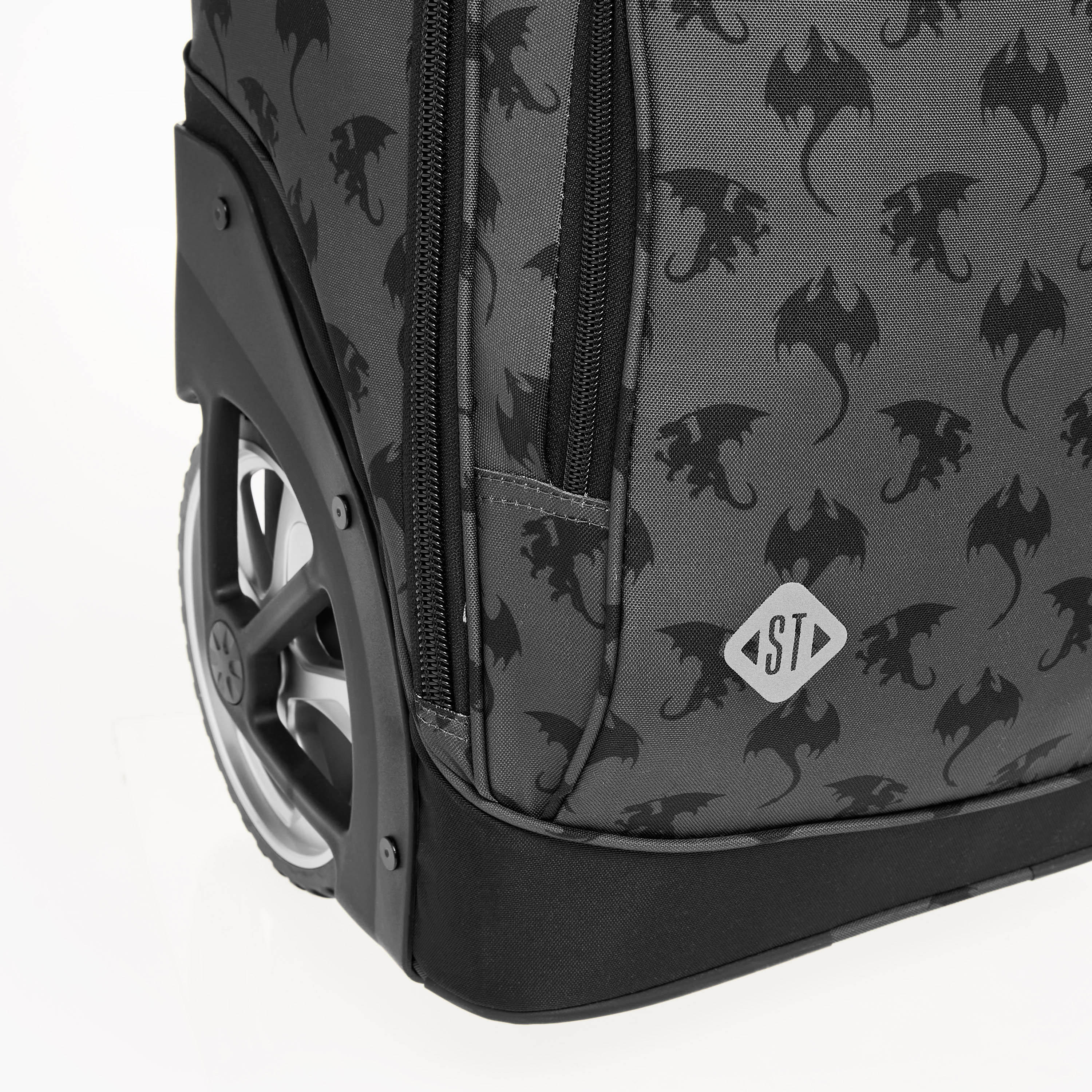 St.Right Animal Print Trolley Bag for Boys 8-13 Years with Retractable Handle -school-bagsandbackpacks-trolleybags-image-12