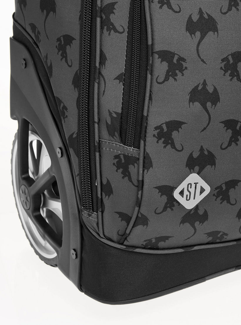 St.Right Animal Print Trolley Bag for Boys 8-13 Years with Retractable Handle -school-bagsandbackpacks-trolleybags-image-12