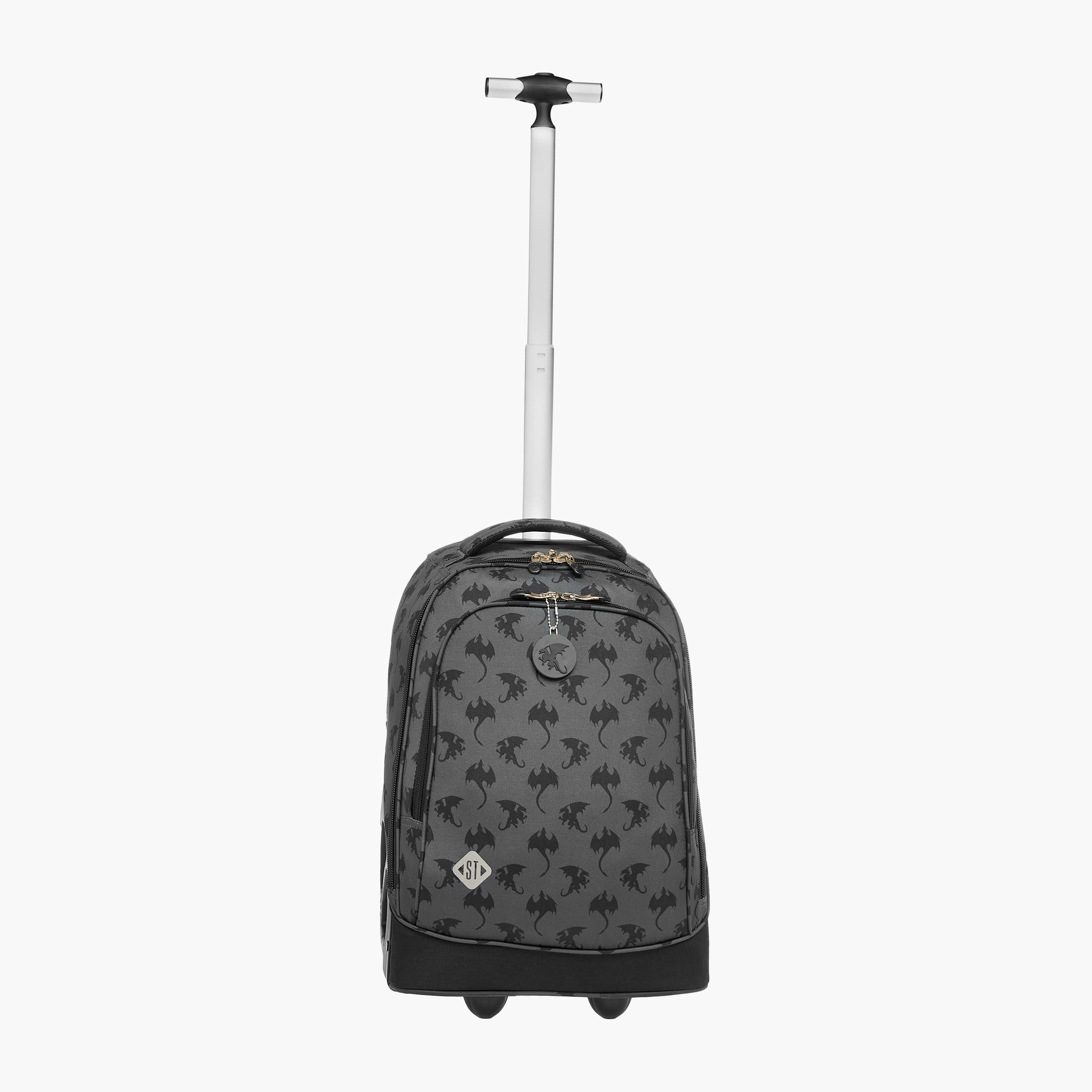 St.Right Animal Print Trolley Bag for Boys 8-13 Years with Retractable Handle -school-bagsandbackpacks-trolleybags-image-4