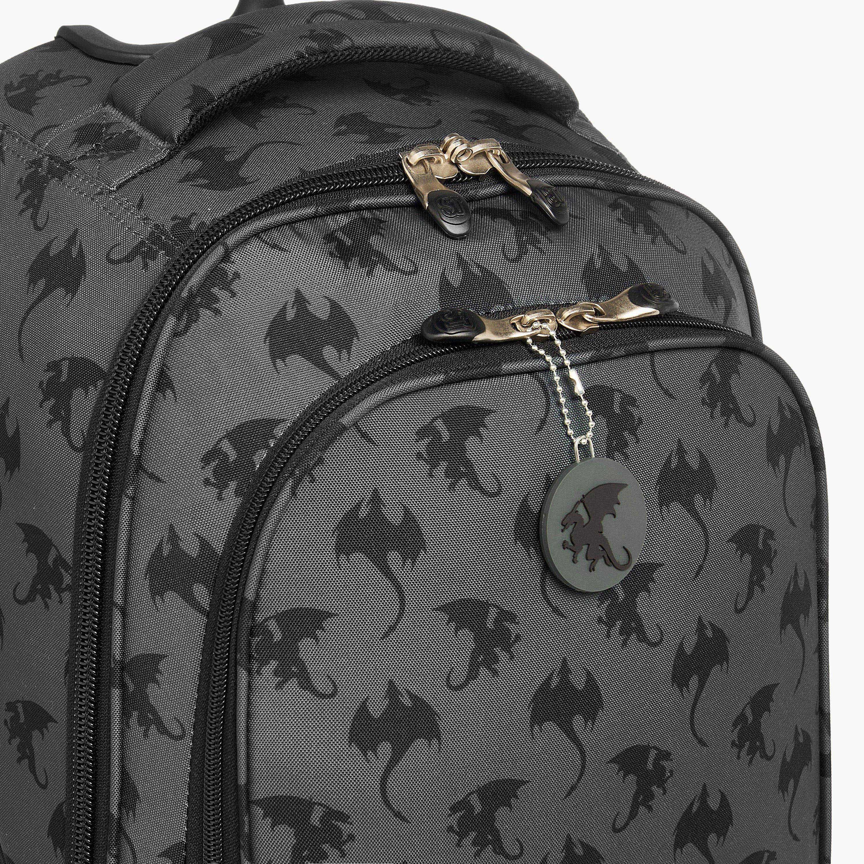 St.Right Animal Print Trolley Bag for Boys 8-13 Years with Retractable Handle -school-bagsandbackpacks-trolleybags-image-11