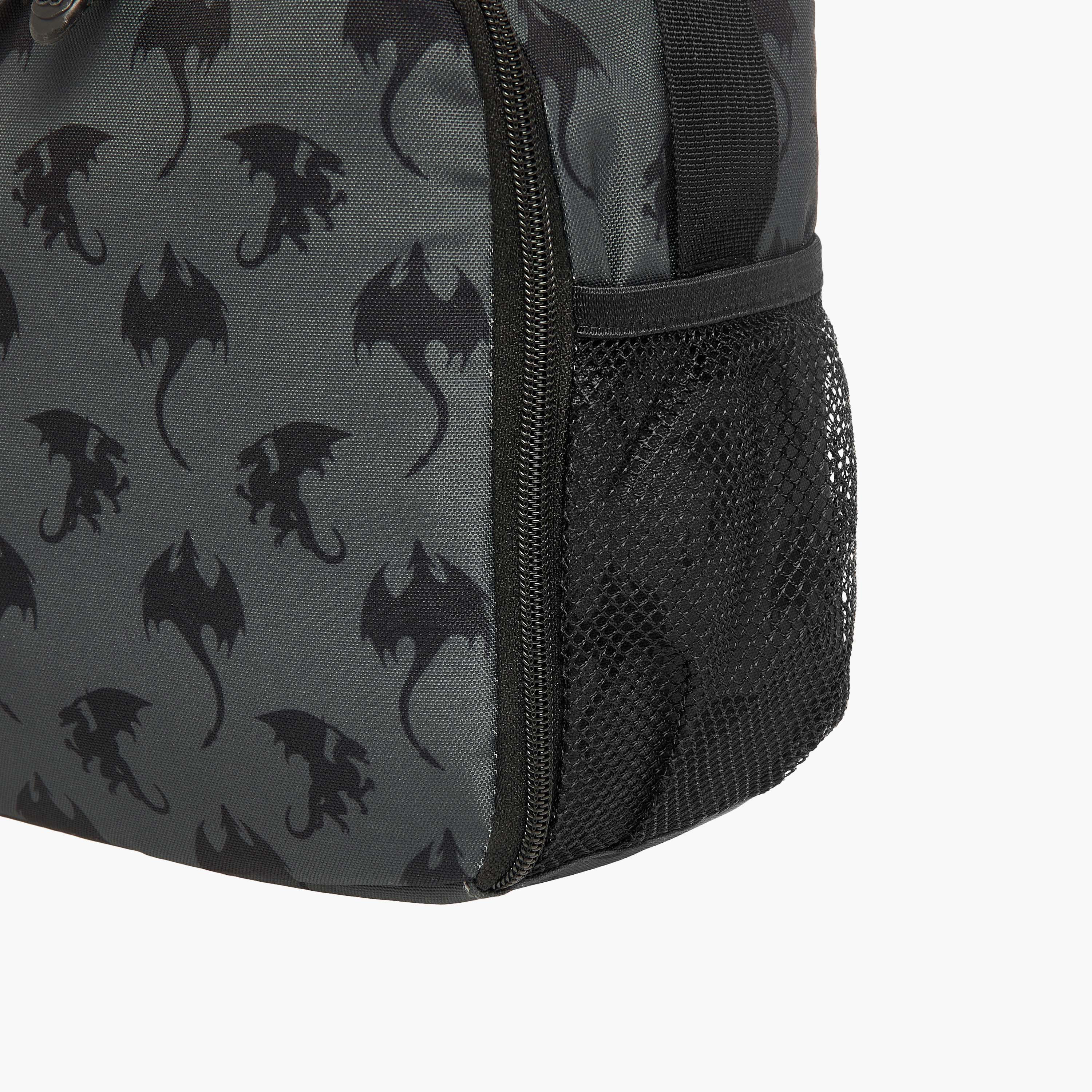 St.Right All-Over Dragon Print Lunch Bag with Adjustable Strap and Zip Closure-school-lunchessentials-lunchbags-image-5