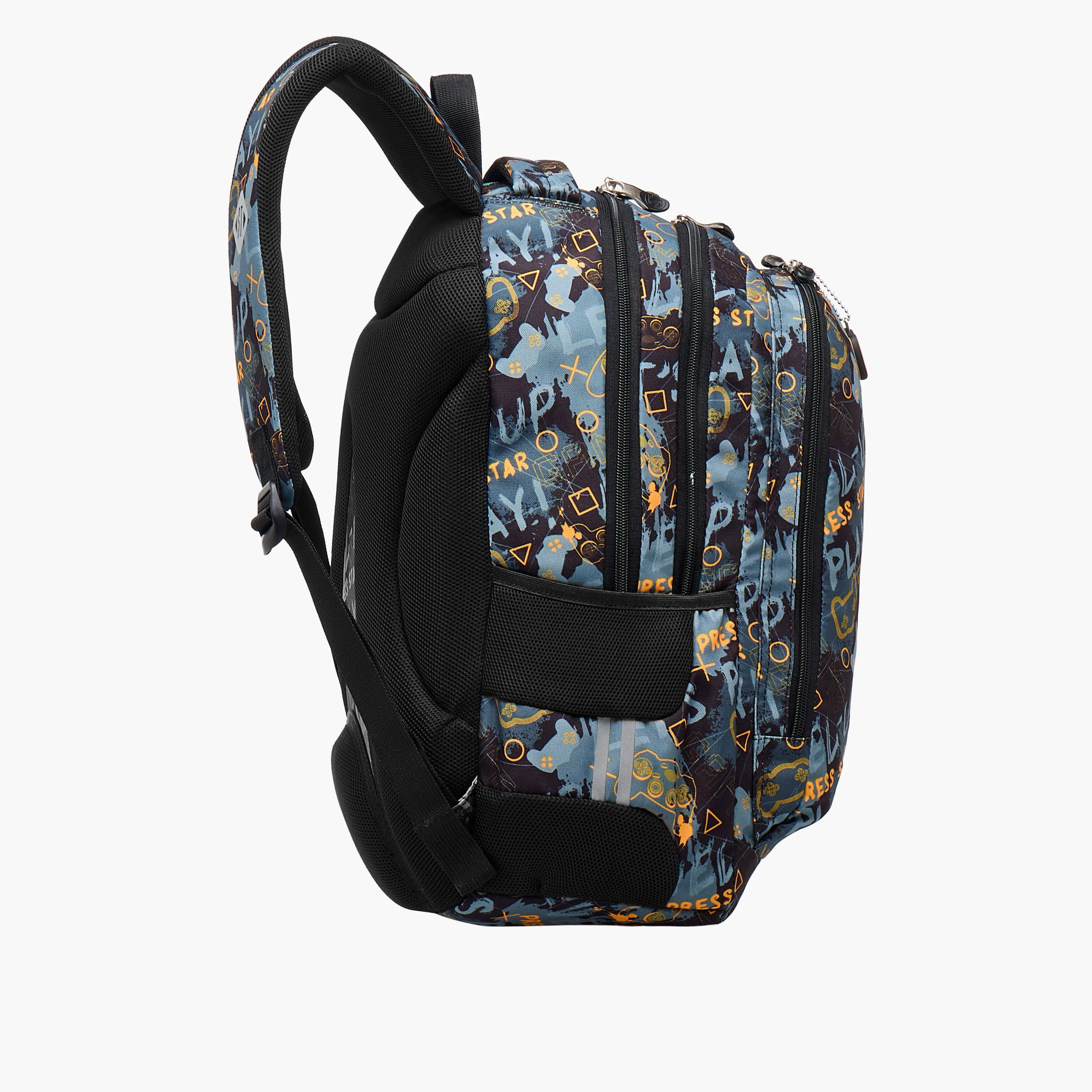 St.Right 18-inch Game Print Backpack with Adjustable Straps and Zip Closure- 30x20x45 cms-school-bagsandbackpacks-backpacks-image-5