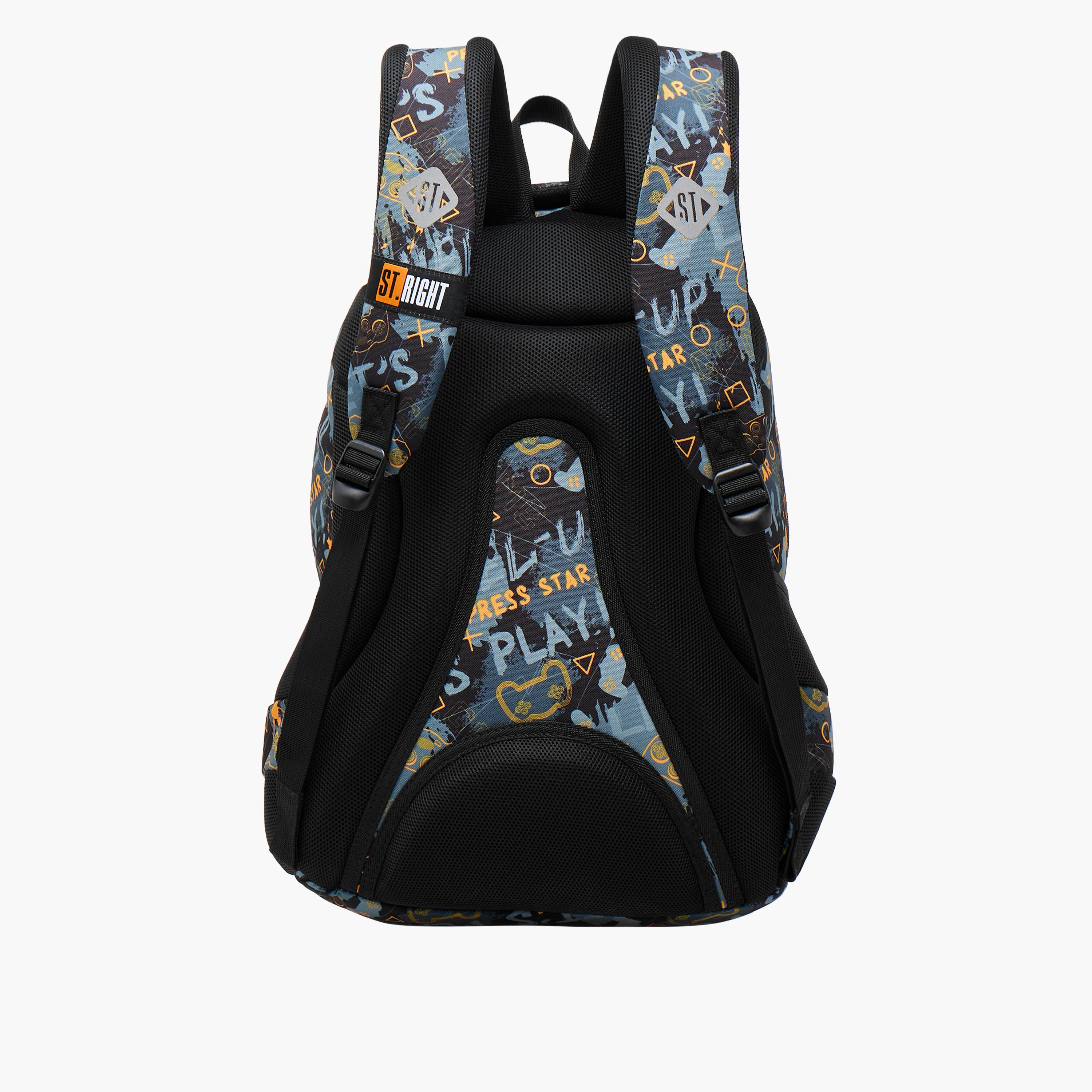 St.Right 18-inch Game Print Backpack with Adjustable Straps and Zip Closure- 30x20x45 cms-school-bagsandbackpacks-backpacks-image-6