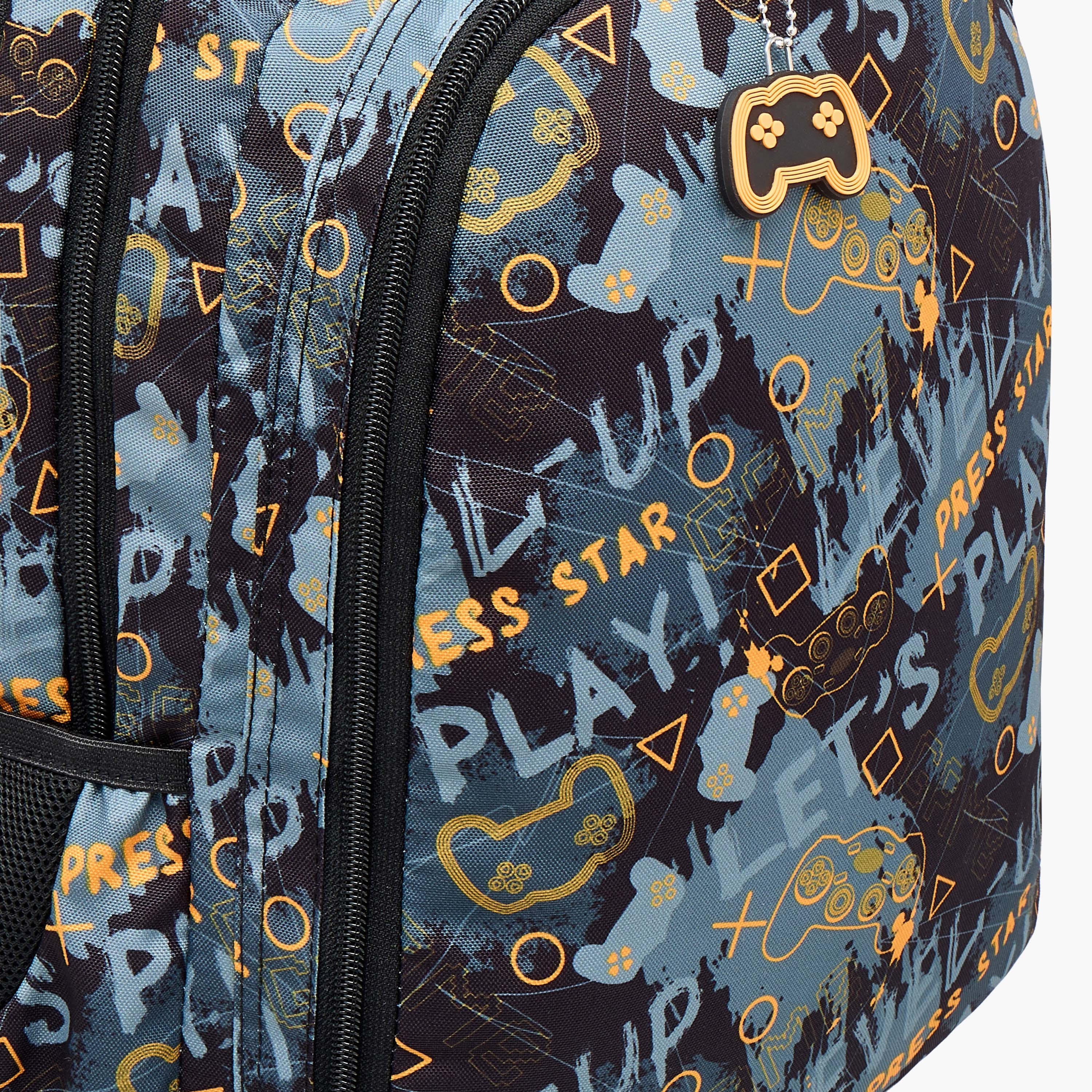 St.Right 18-inch Game Print Backpack with Adjustable Straps and Zip Closure- 30x20x45 cms-school-bagsandbackpacks-backpacks-image-7