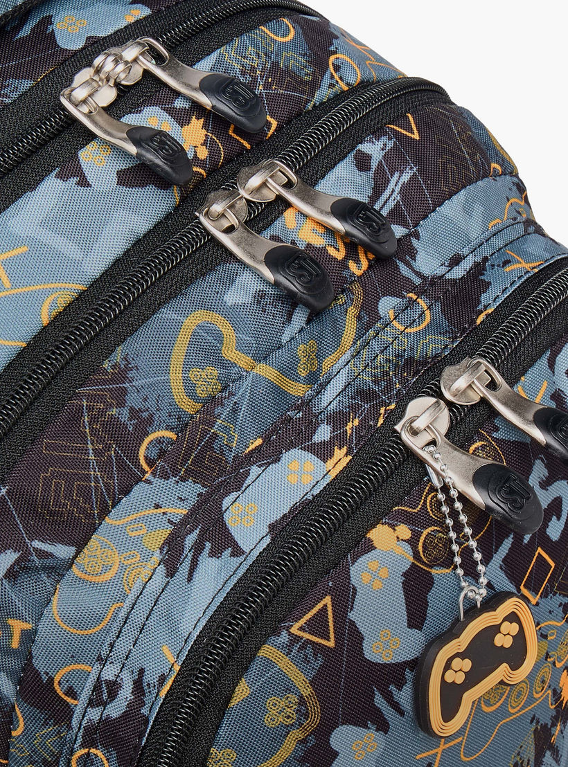St.Right 18-inch Game Print Backpack with Adjustable Straps and Zip Closure- 30x20x45 cms-school-bagsandbackpacks-backpacks-image-8