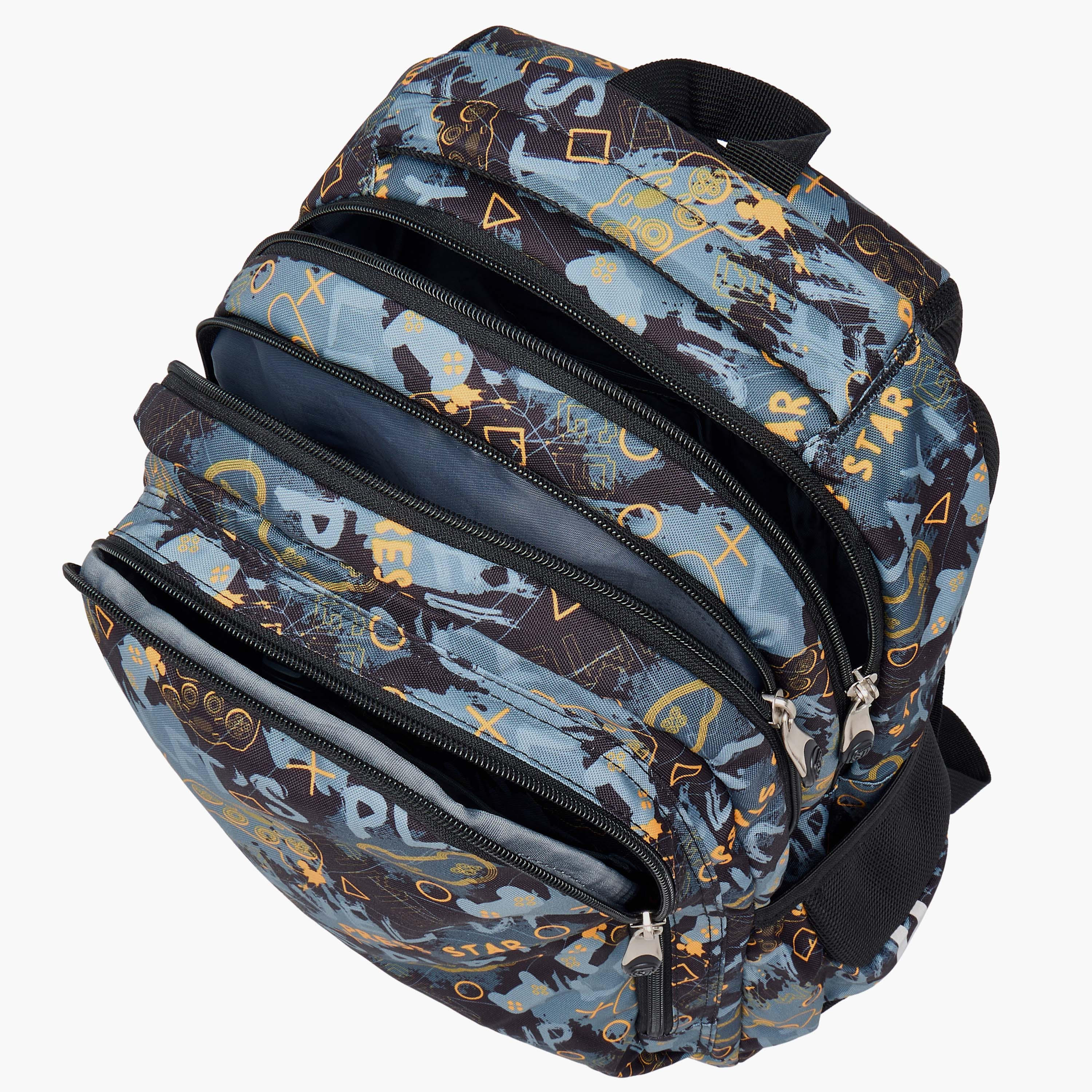 St.Right 18-inch Game Print Backpack with Adjustable Straps and Zip Closure- 30x20x45 cms-school-bagsandbackpacks-backpacks-image-10