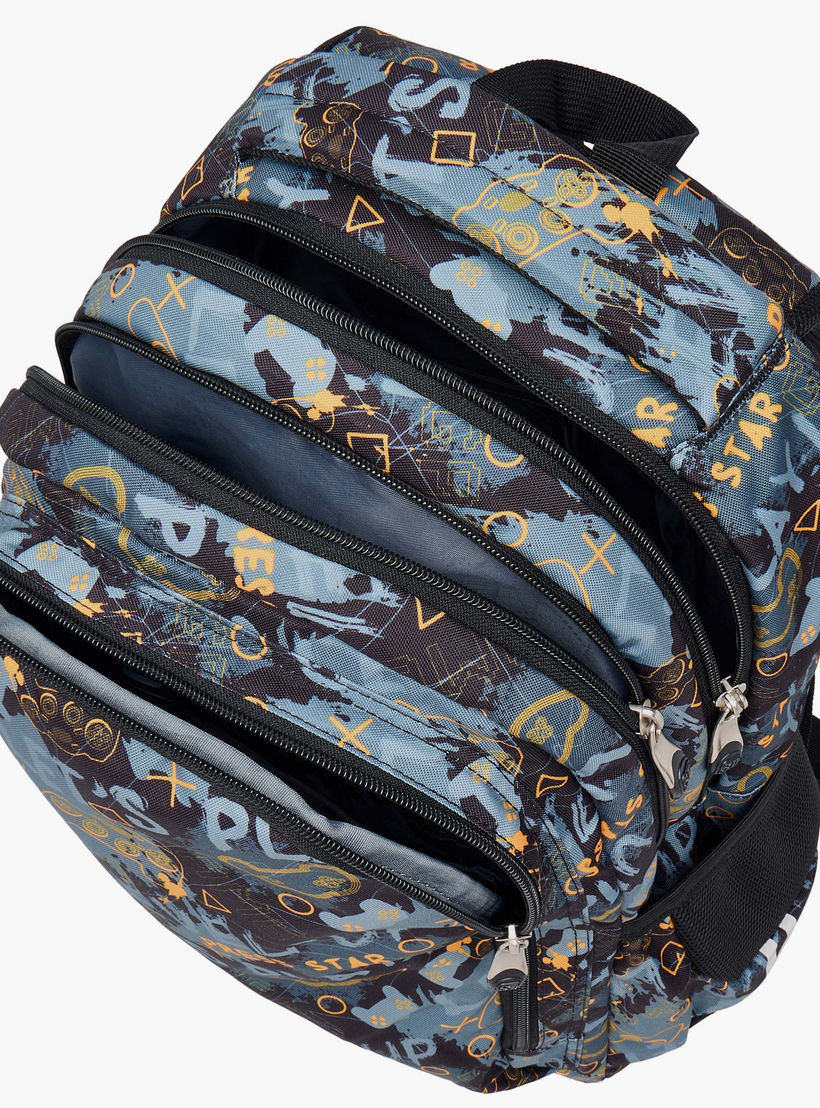 St.Right 18-inch Game Print Backpack with Adjustable Straps and Zip Closure- 30x20x45 cms-school-bagsandbackpacks-backpacks-image-10