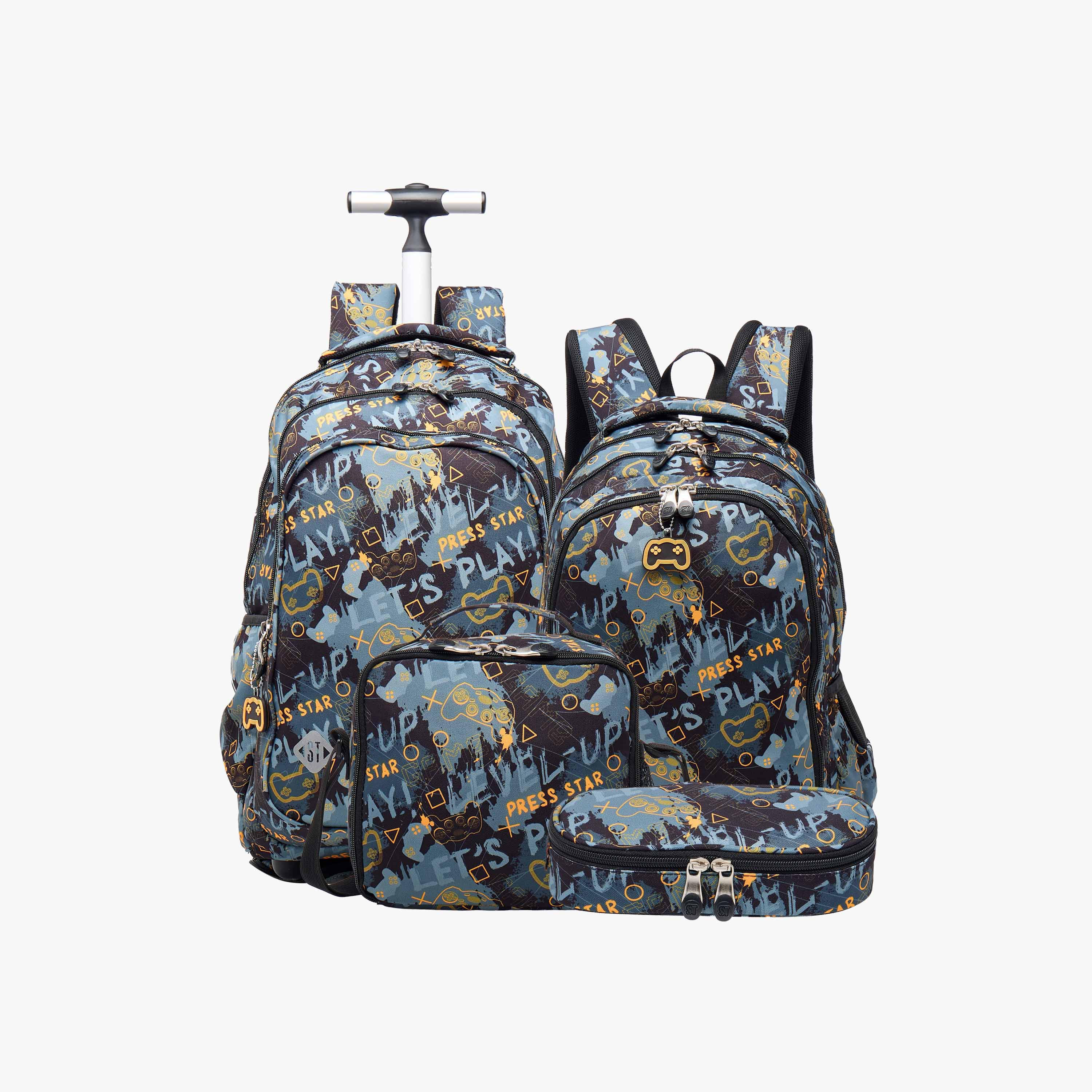 St.Right Gaming Trolley Bag for Boys 8-13 Years with Retractable Handle -school-bagsandbackpacks-trolleybags-image-16