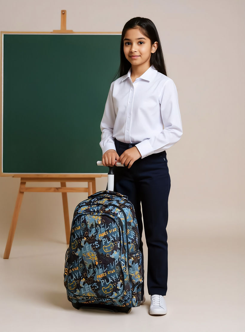 St.Right Gaming Trolley Bag for Boys 8-13 Years with Retractable Handle -school-bagsandbackpacks-trolleybags-image-3