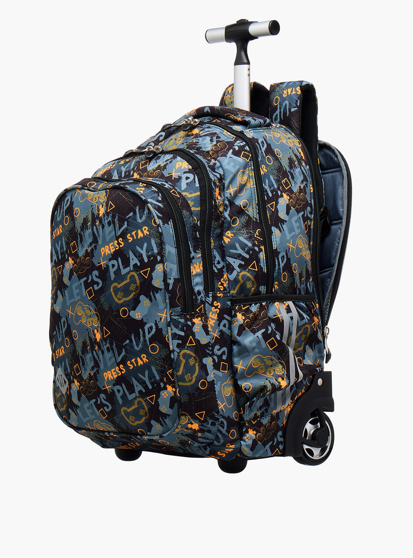 St.Right Gaming Trolley Bag for Boys 8-13 Years with Retractable Handle -school-bagsandbackpacks-trolleybags-image-5