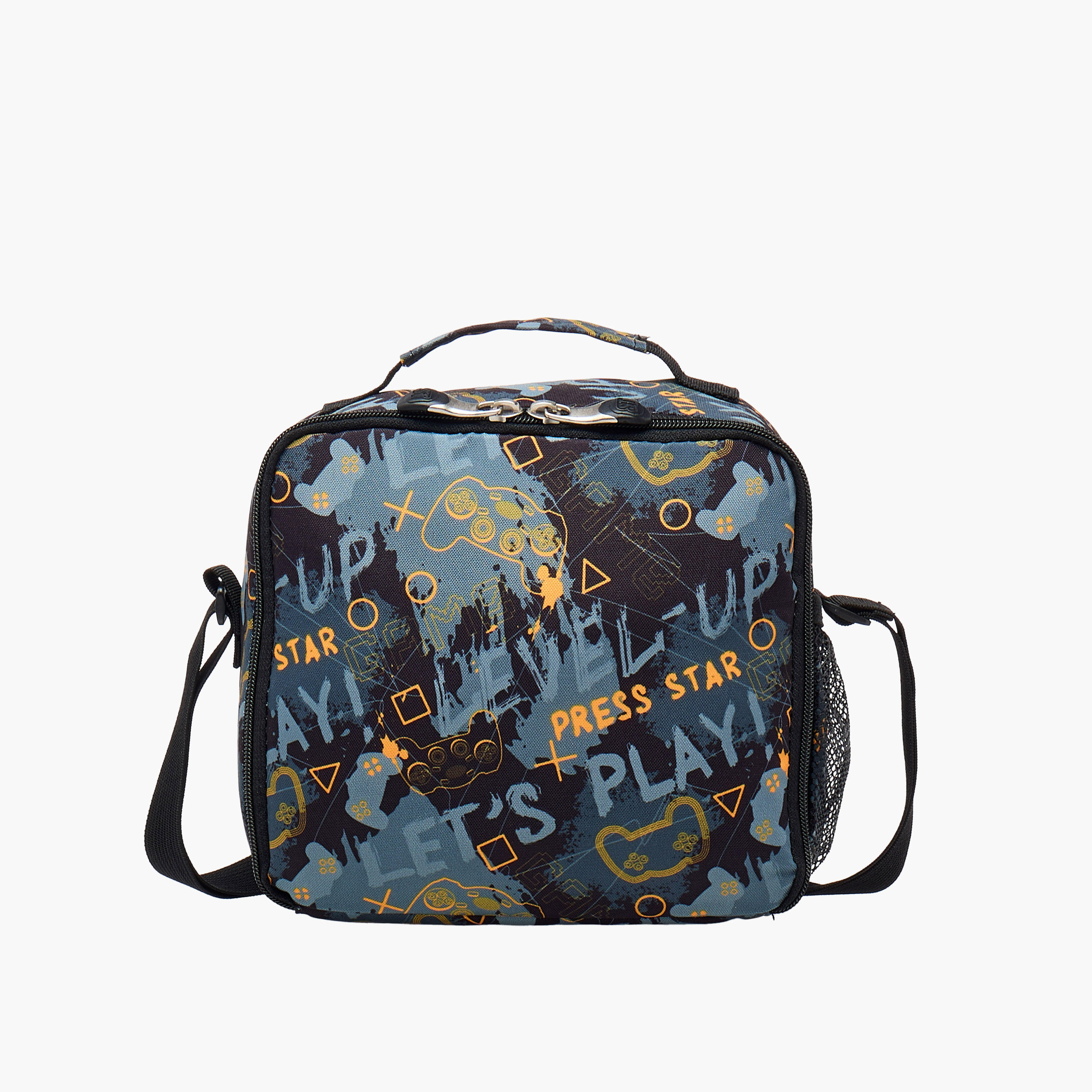 St.Right Game Print Lunch Bag with Adjustable Strap and Zip Closure-school-lunchessentials-lunchbags-image-1