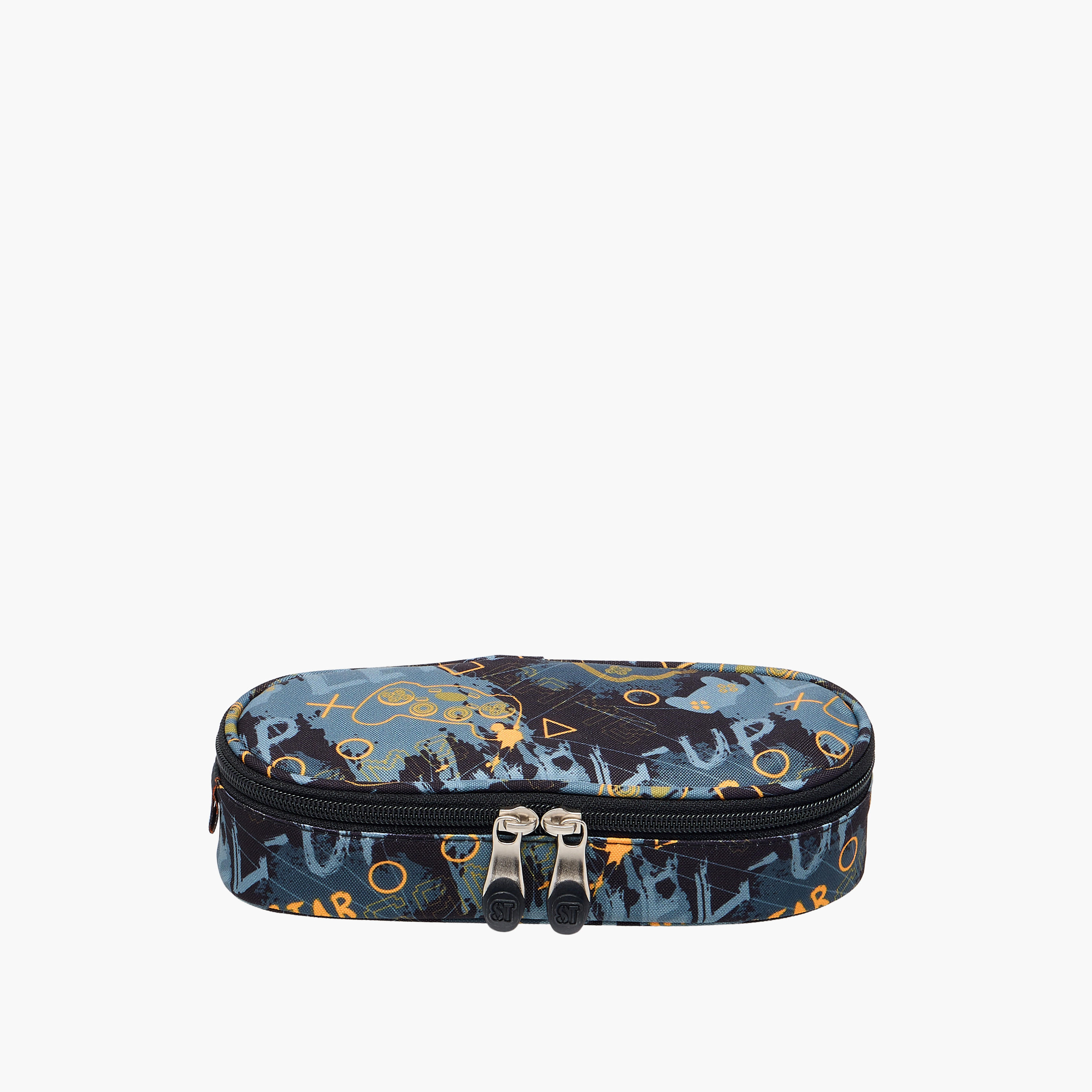 St.Right Game Print Pencil Pouch with Zip Closure-school-stationery-pencilcases-image-1