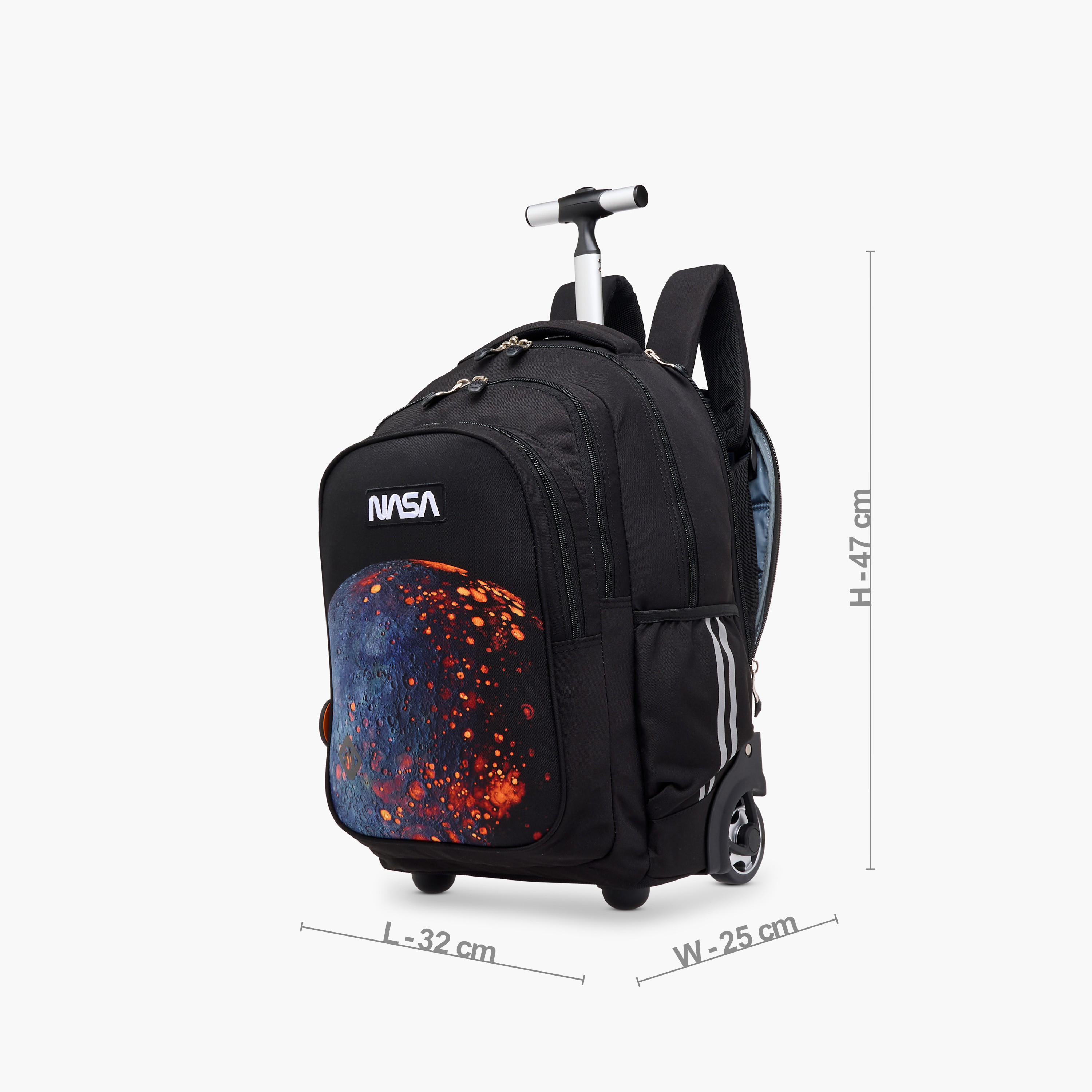 St.Right Space Trolley Bag for Boys 8-13 Years with Retractable Handle -school-bagsandbackpacks-trolleybags-image-2
