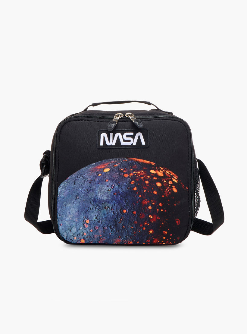 St.Right Nasa Applique Lunch Bag with Adjustable Strap and Zip Closure-school-lunchessentials-lunchbags-image-1