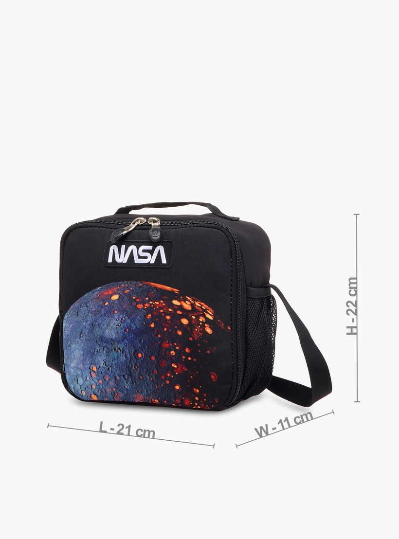 St.Right Nasa Applique Lunch Bag with Adjustable Strap and Zip Closure-school-lunchessentials-lunchbags-image-2