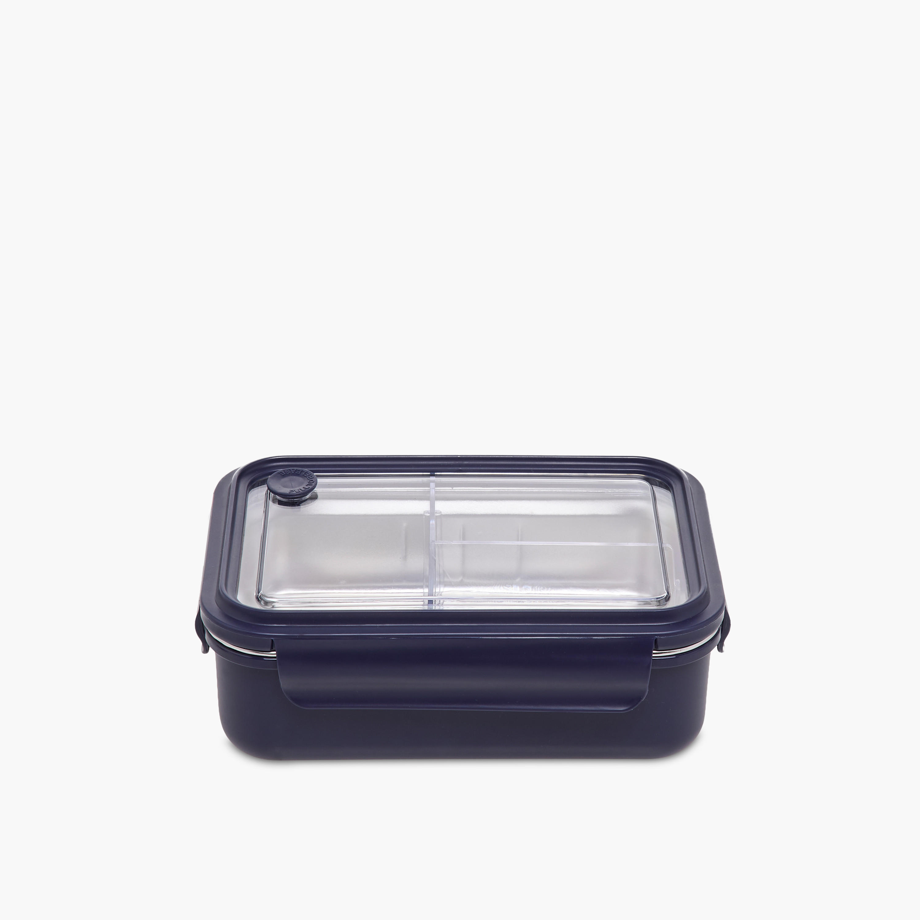 صندوق غداء سادة مقسم بغطاء قفل بمشبك مع شوكة-school-lunchessentials-lunchboxes-image-1