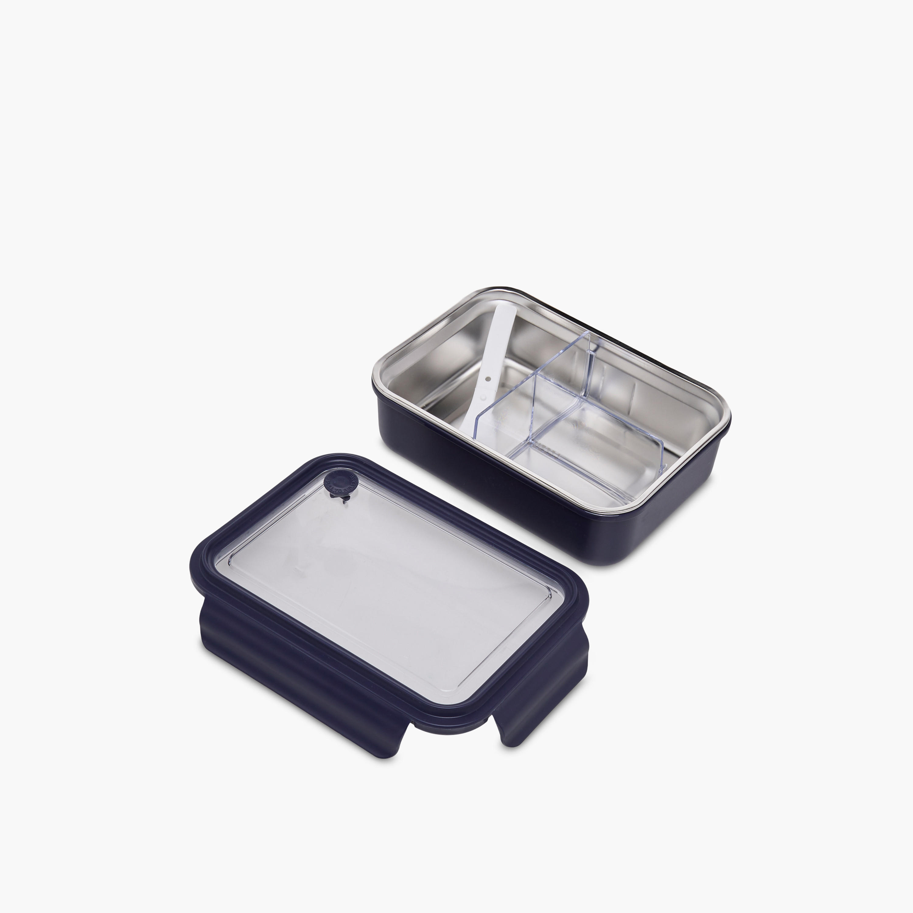 صندوق غداء سادة مقسم بغطاء قفل بمشبك مع شوكة-school-lunchessentials-lunchboxes-image-4