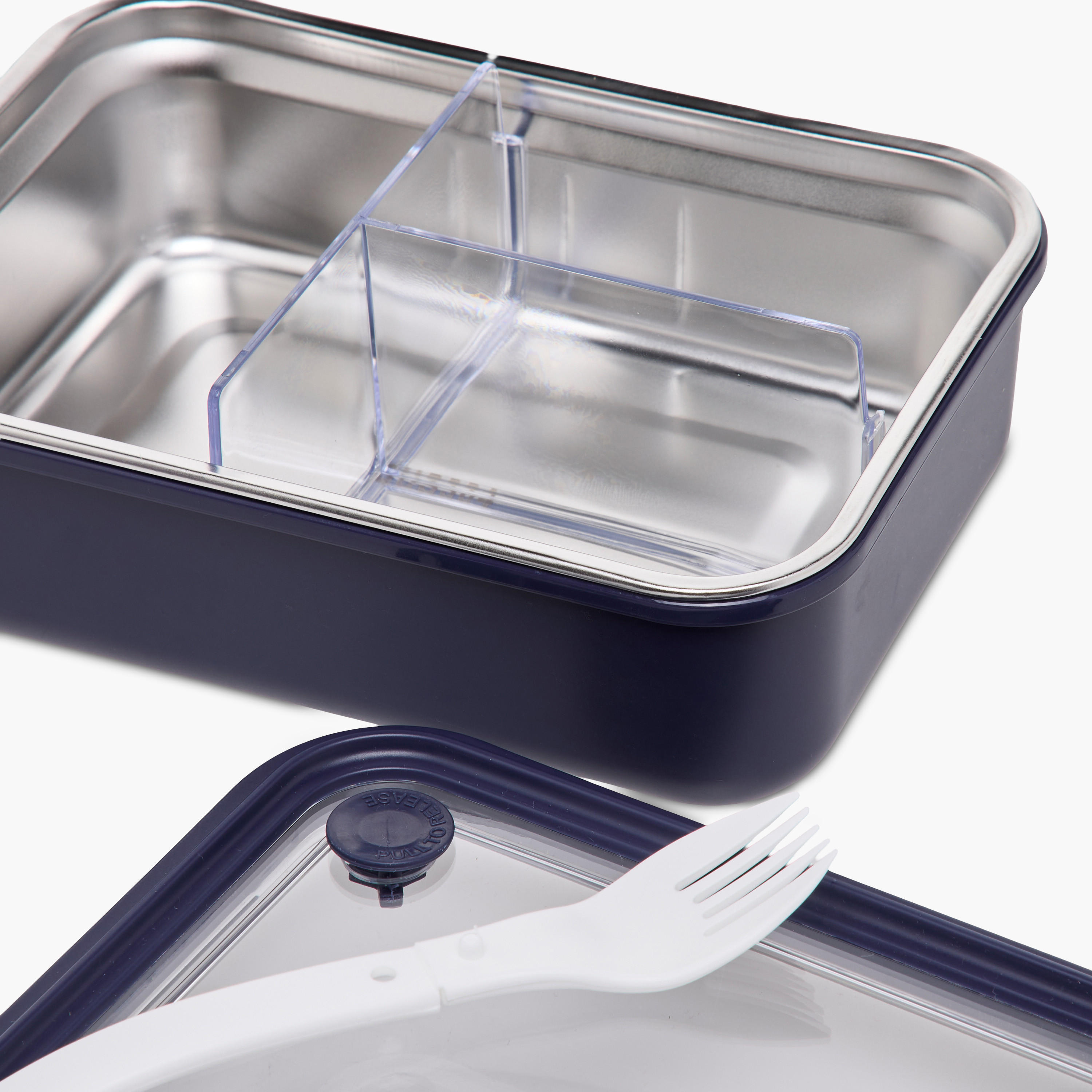 صندوق غداء سادة مقسم بغطاء قفل بمشبك مع شوكة-school-lunchessentials-lunchboxes-image-5