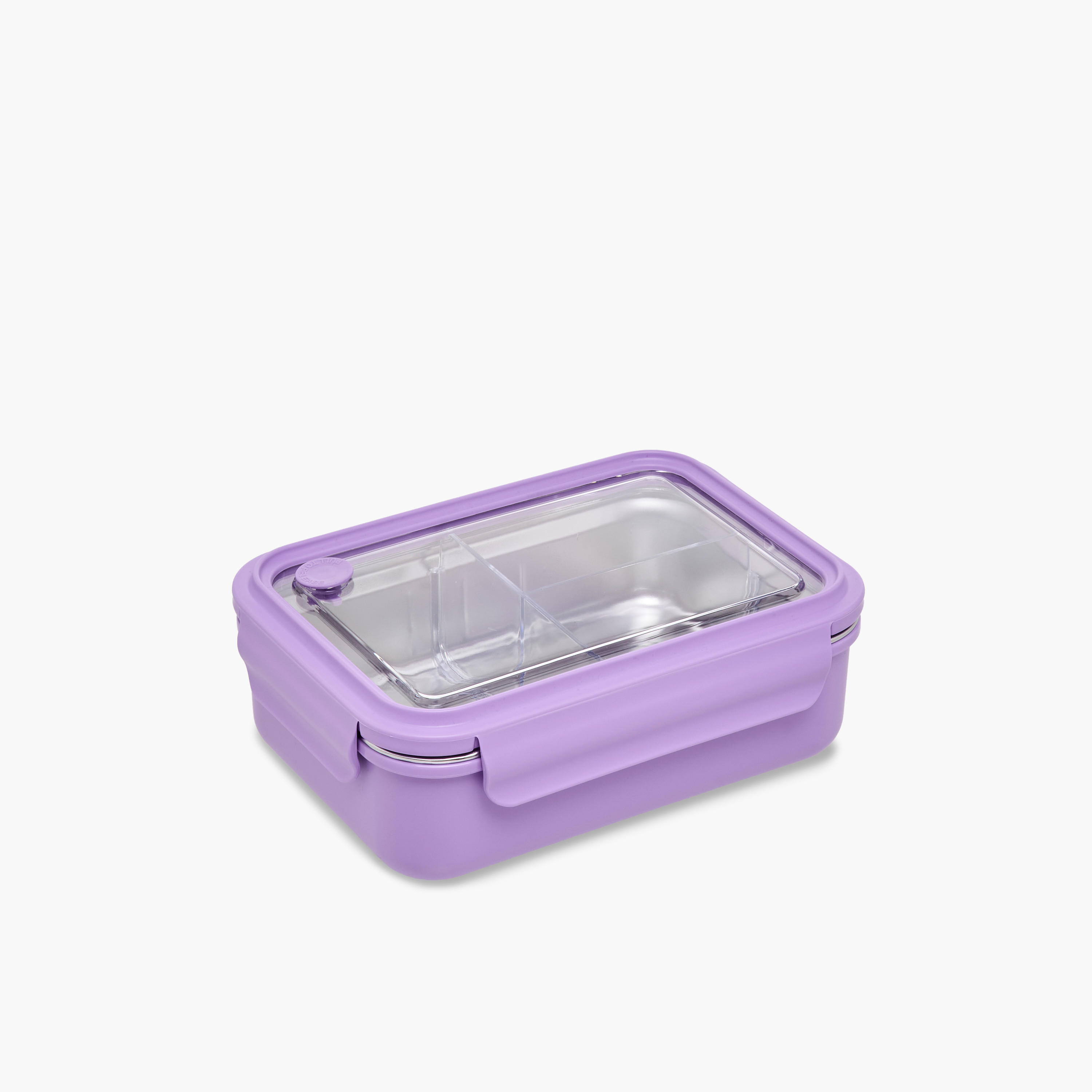 Solid Sectioned Lunch Box with Fork and Clip Lock Closure-school-lunchessentials-lunchboxes-image-2