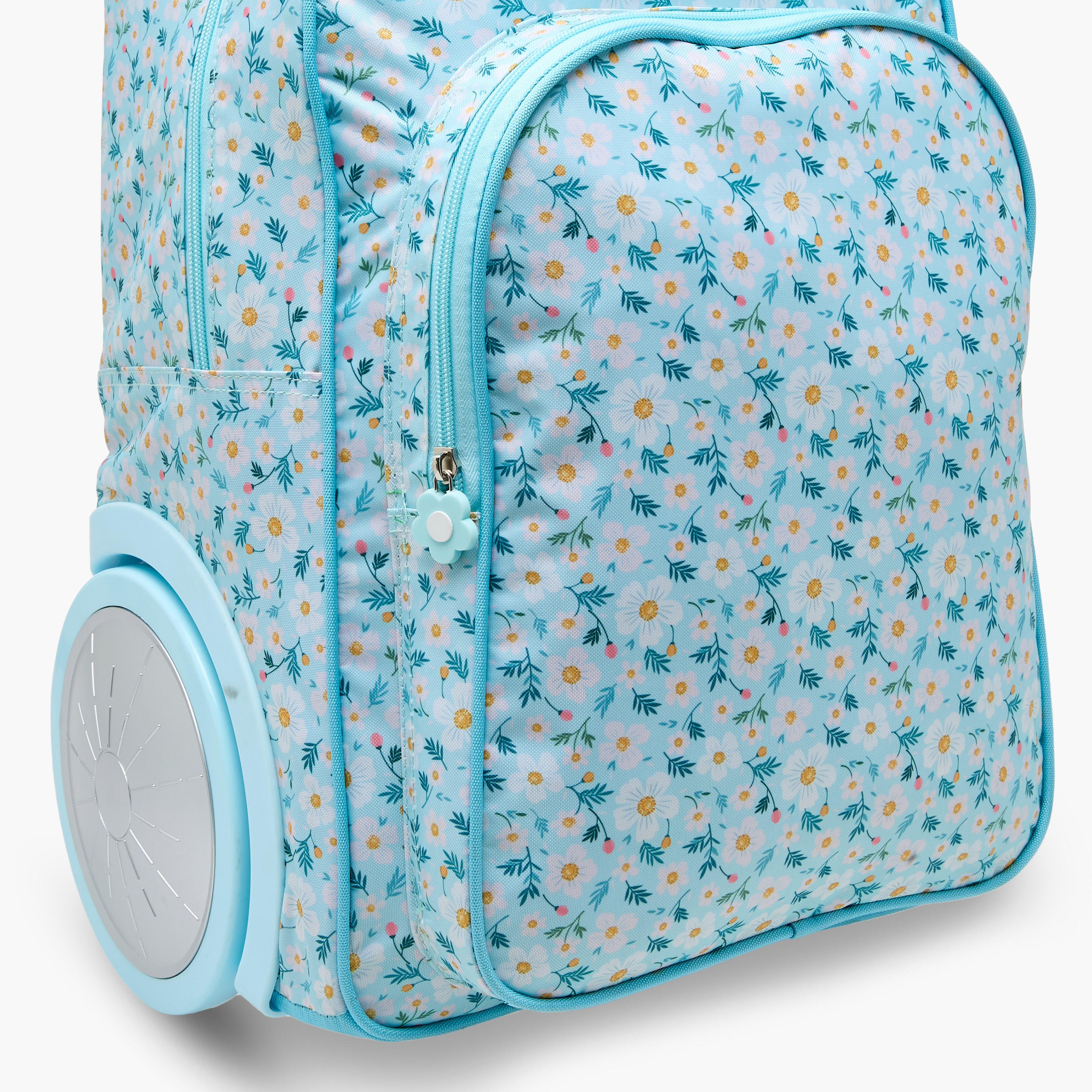 New Expressions Floral 3-Piece School Trolley Bag Set for Girls 8-13 Years with Lunch Bag and Pencil Pouch -school-bagsandbackpacks-trolleybags-image-12