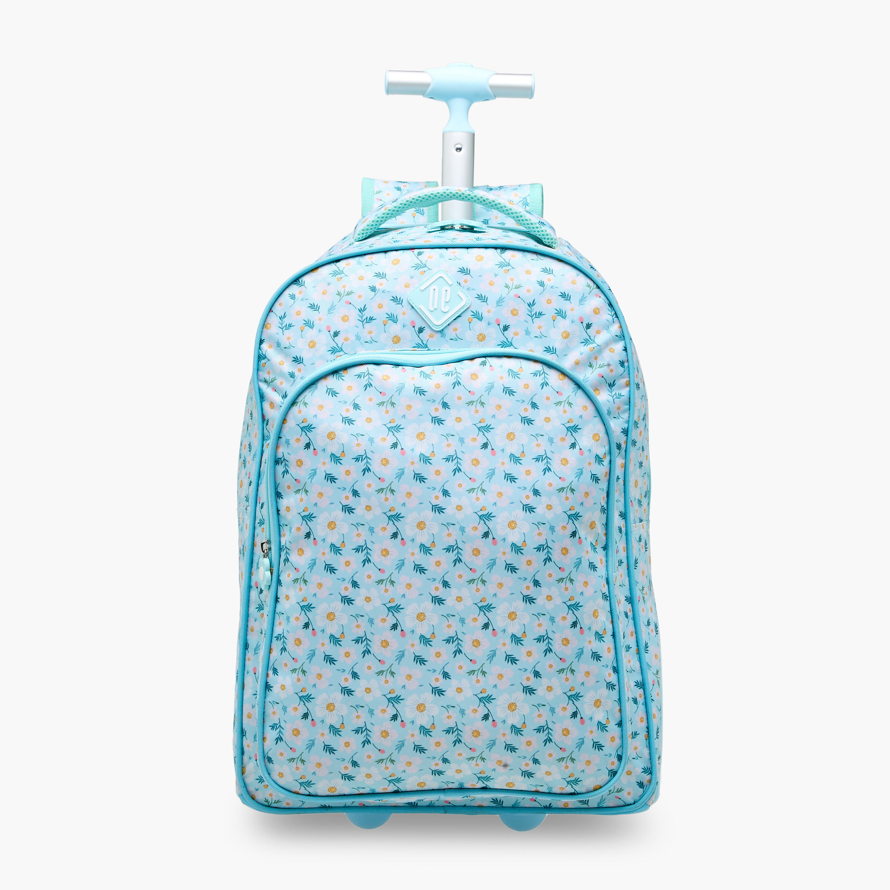 New Expressions Floral 3-Piece School Trolley Bag Set for Girls 8-13 Years with Lunch Bag and Pencil Pouch -school-bagsandbackpacks-trolleybags-image-2