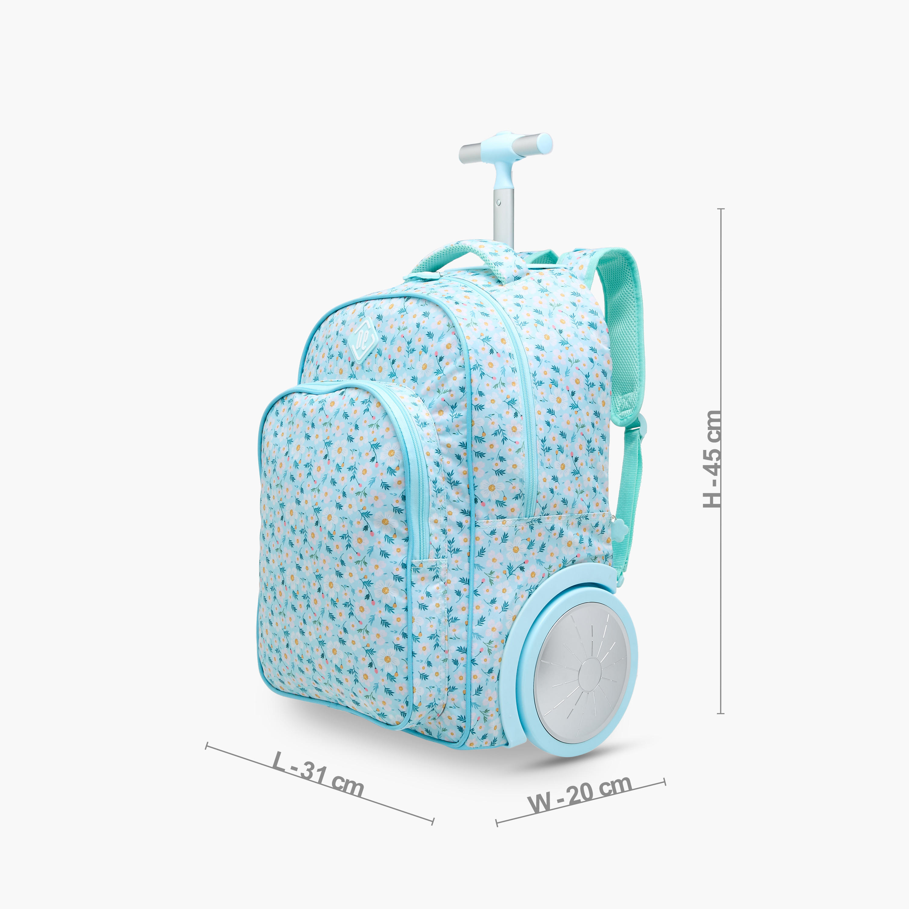 New Expressions Floral 3-Piece School Trolley Bag Set for Girls 8-13 Years with Lunch Bag and Pencil Pouch -school-bagsandbackpacks-trolleybags-image-3