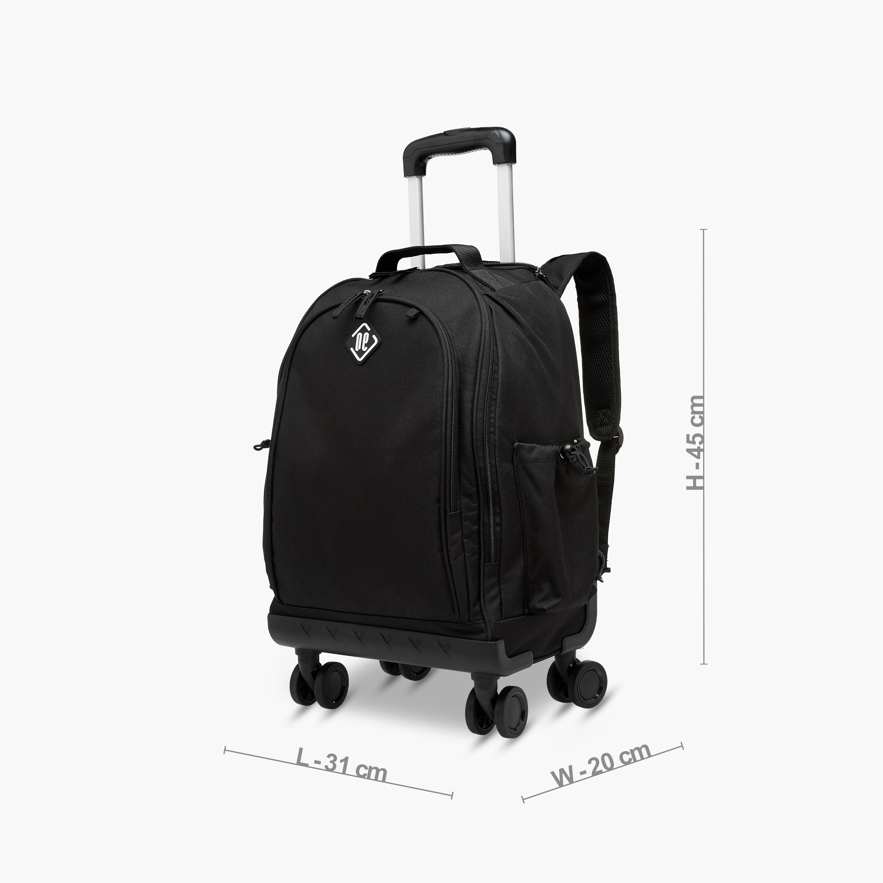 New Expressions Solid 3-Piece School Trolley Bag Set for Kids 8-13 Years with Lunch Bag and Pencil Pouch -school-bagsandbackpacks-trolleybags-image-3