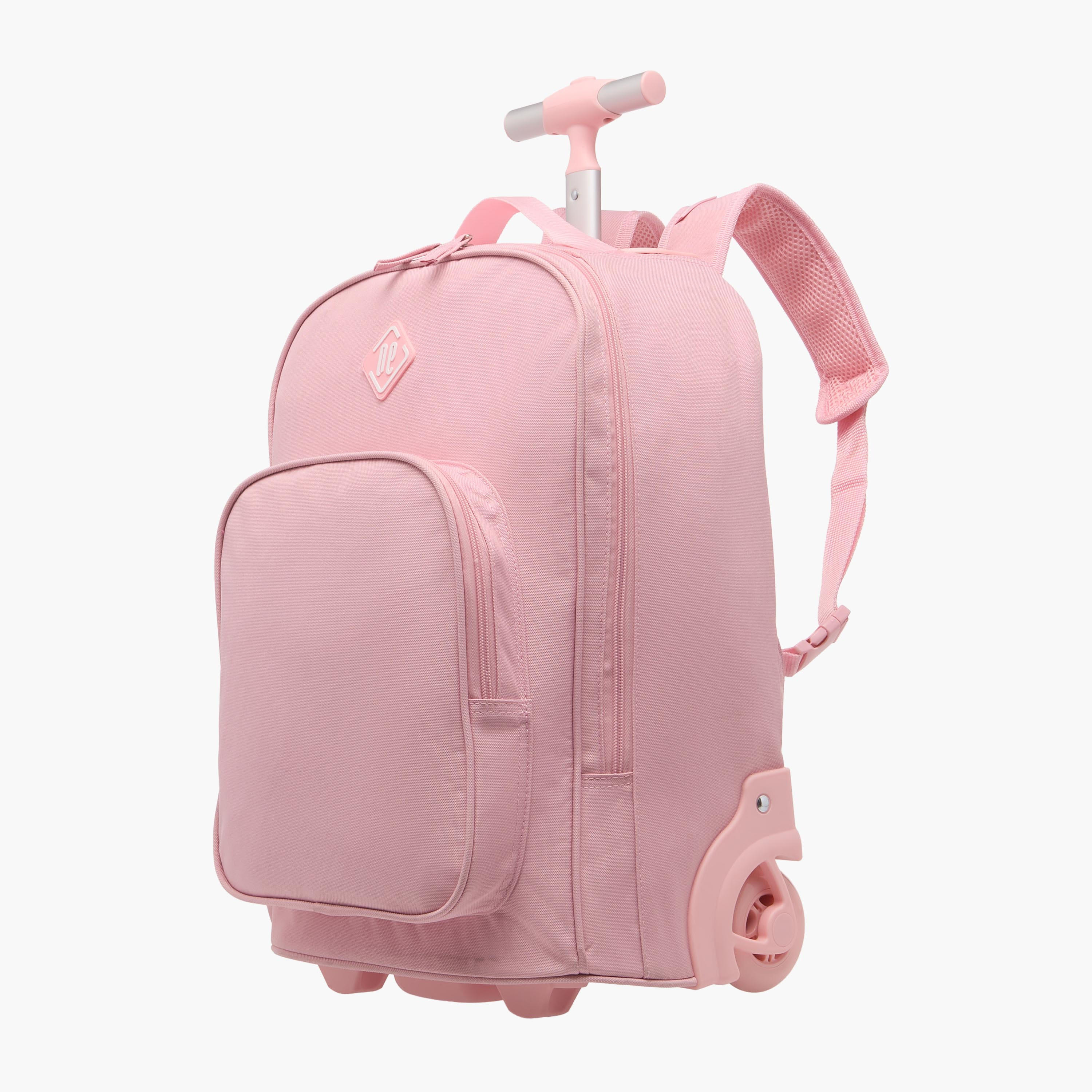 New Expressions Solid 3-Piece School Trolley Bag Set for Girls 8-13 Years with Lunch Bag and Pencil Pouch -school-bagsandbackpacks-trolleybags-image-4