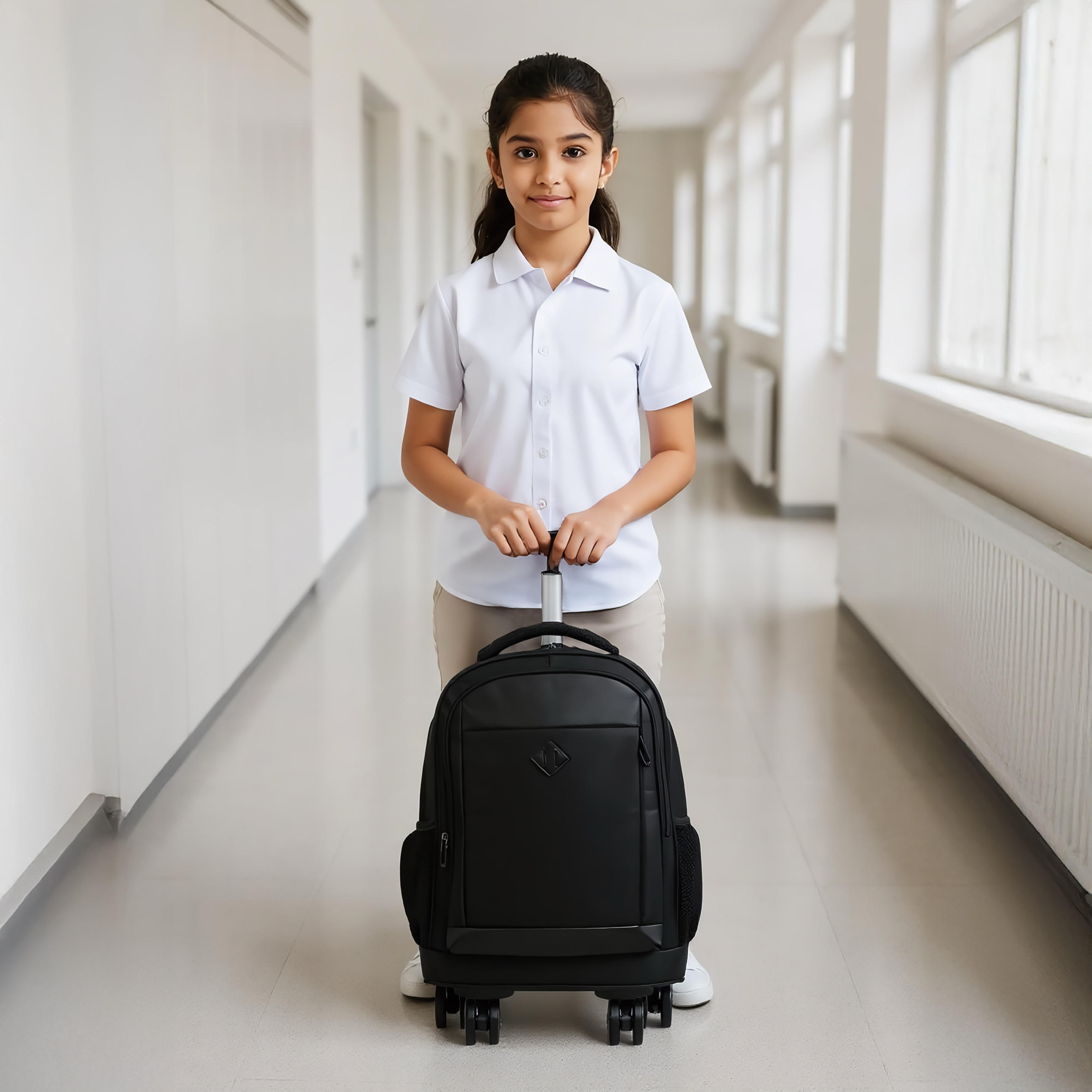 Solid Trolley Bag for Kids 8-13 Years with Padded Shoulder Straps – 18 inches-school-bagsandbackpacks-trolleybags-image-2