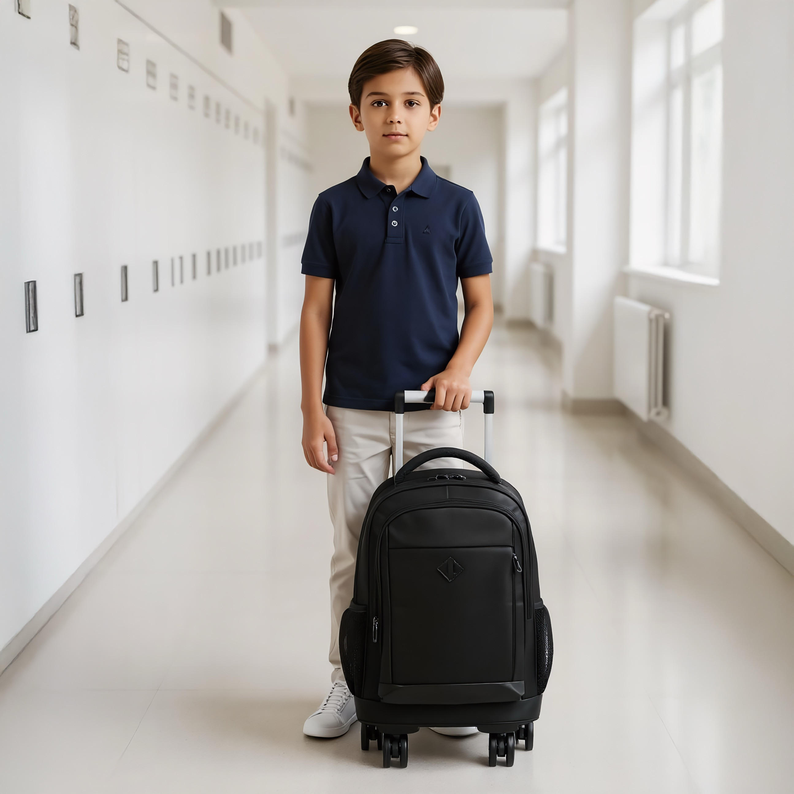 Solid Trolley Bag for Kids 8-13 Years with Padded Shoulder Straps – 18 inches-school-bagsandbackpacks-trolleybags-image-3