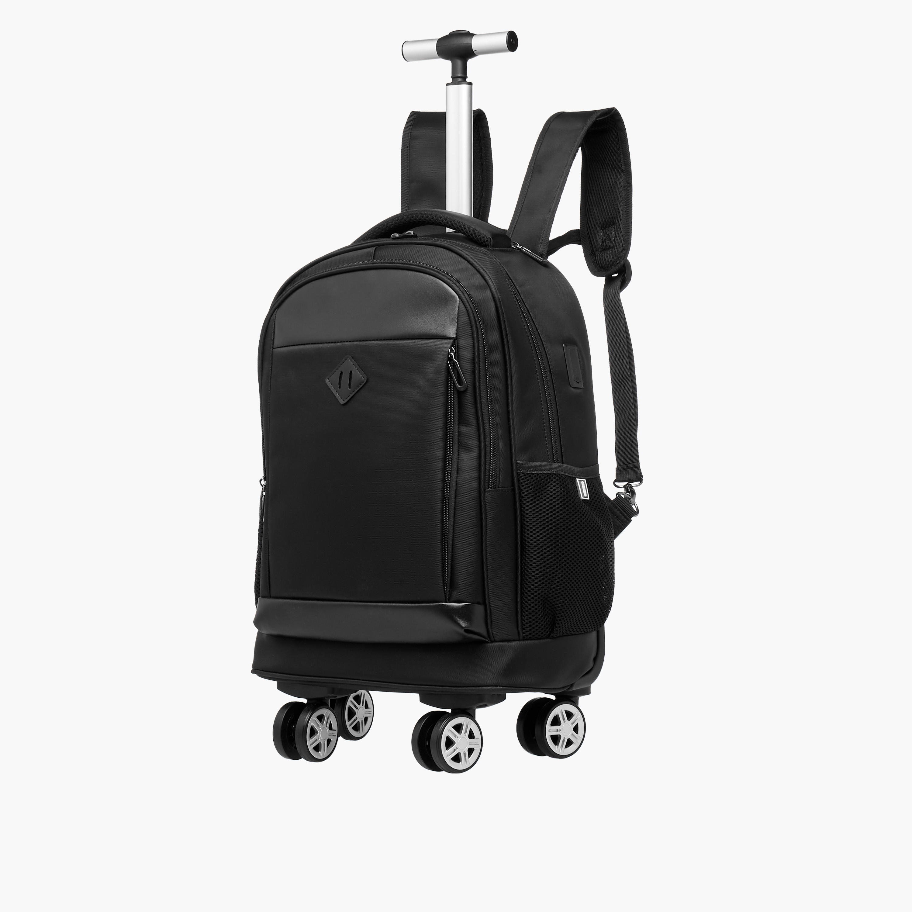شنطة ترولي سادة للأطفال 8-13 سنة بأحزمة كتف مبطّنة - 18 بوصة -school-bagsandbackpacks-trolleybags-image-5