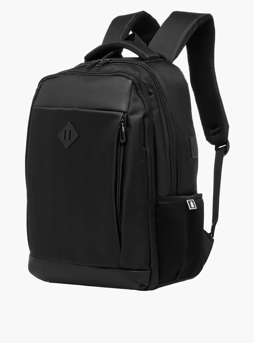 Tech Solid 18-Inch Backpack with Adjustable Shoulder Straps and Zip Closure - 46x32x16 cms-school-bagsandbackpacks-backpacks-image-4