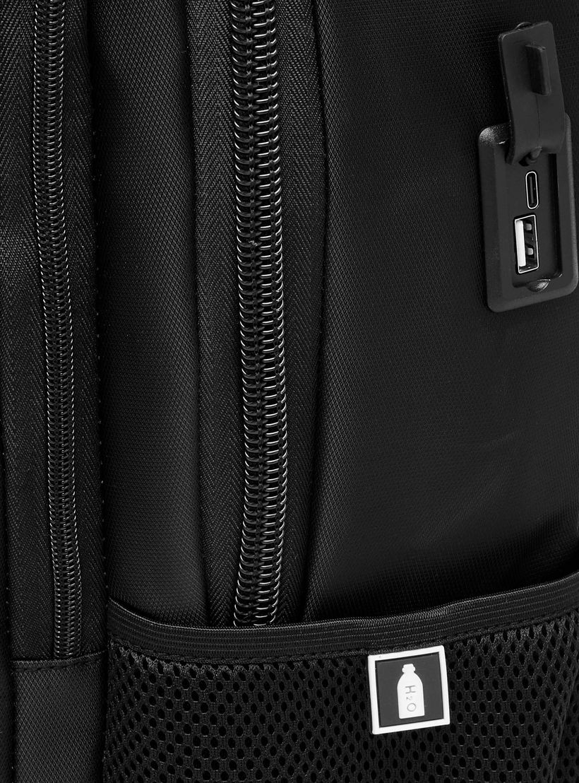 Tech Solid 18-Inch Backpack with Adjustable Shoulder Straps and Zip Closure - 46x32x16 cms-school-bagsandbackpacks-backpacks-image-8