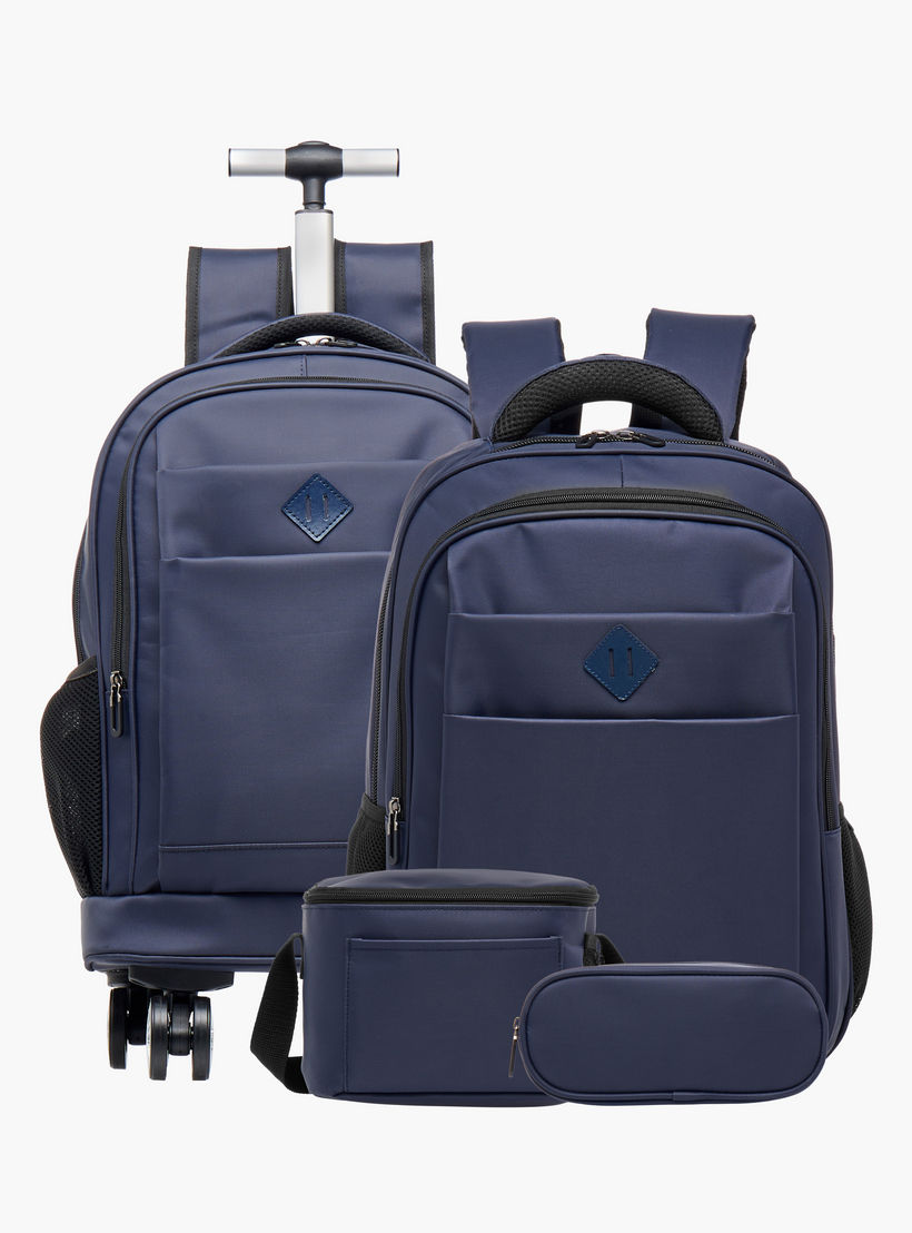 شنطة ترولي سادة للأطفال 8-13 سنة بأحزمة كتف مبطّنة - 18 بوصة -school-bagsandbackpacks-trolleybags-image-17